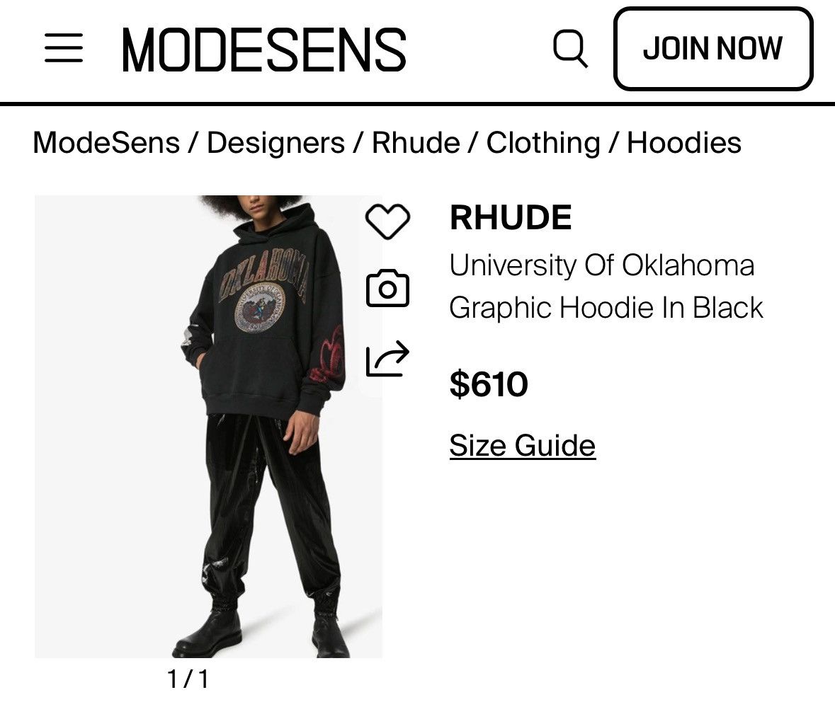 Rhude Rhude Oklahoma Hoodie Size US M / EU 48-50 / 2 - 9 Thumbnail