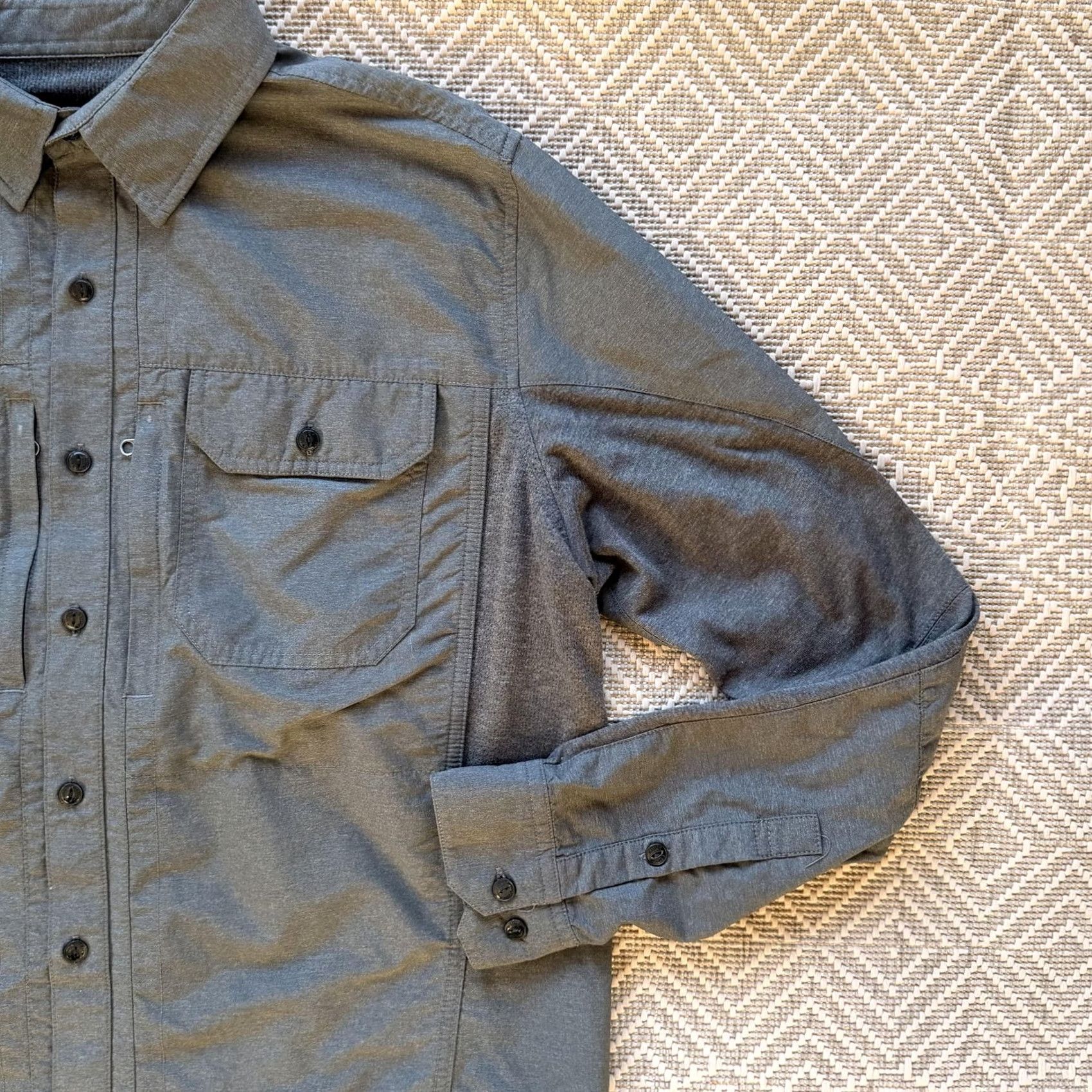 Vintage KÜHL Shirt Mens M Gray Long Sleeve Button Front Hiking Performance Size US M / EU 48-50 / 2 - 4 Thumbnail