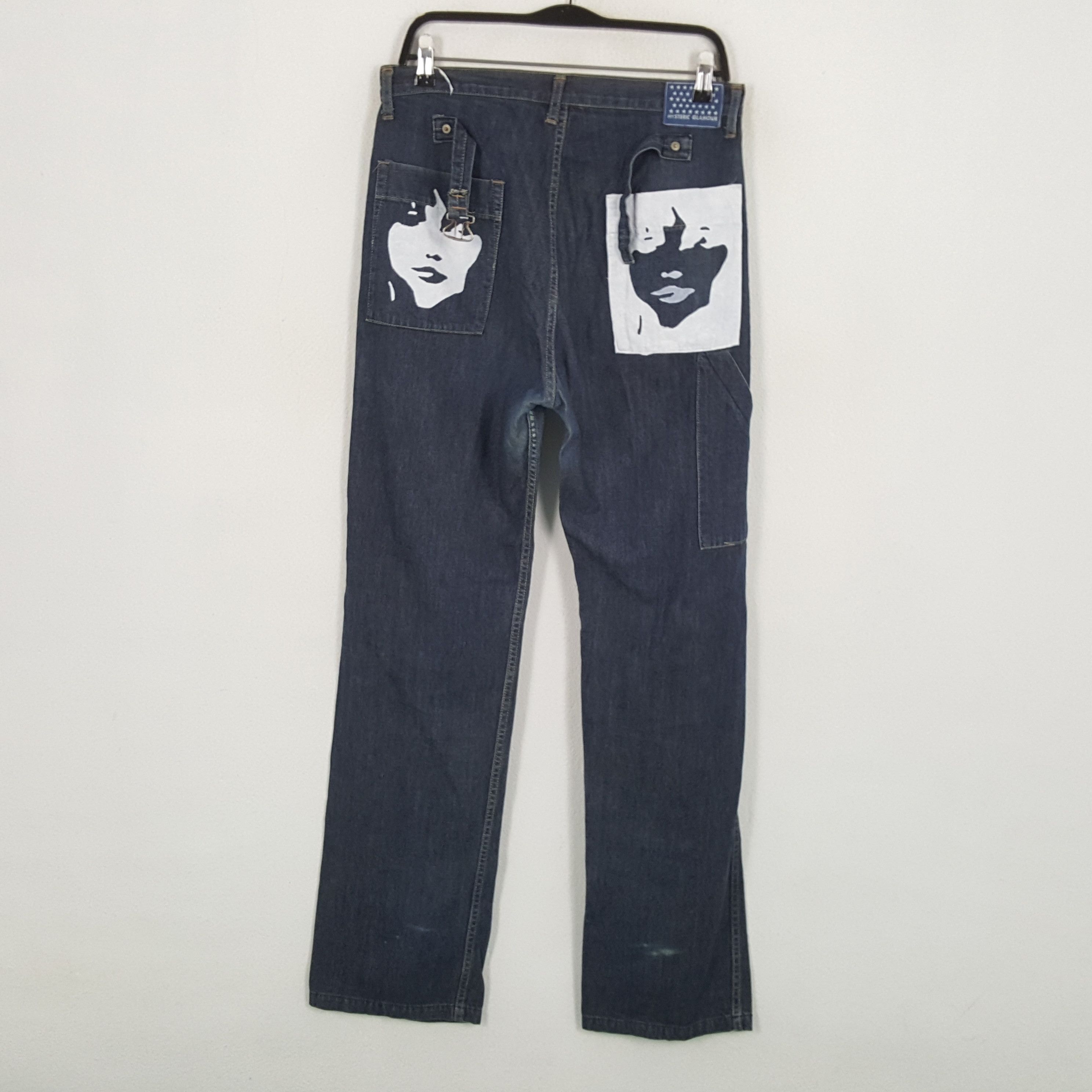 Hysteric Glamour × Japanese Brand × Vintage HYSTERIC GLAMOUR Streetwear Custom Art Jeans dp1 Size US 31 - 1 Thumbnail