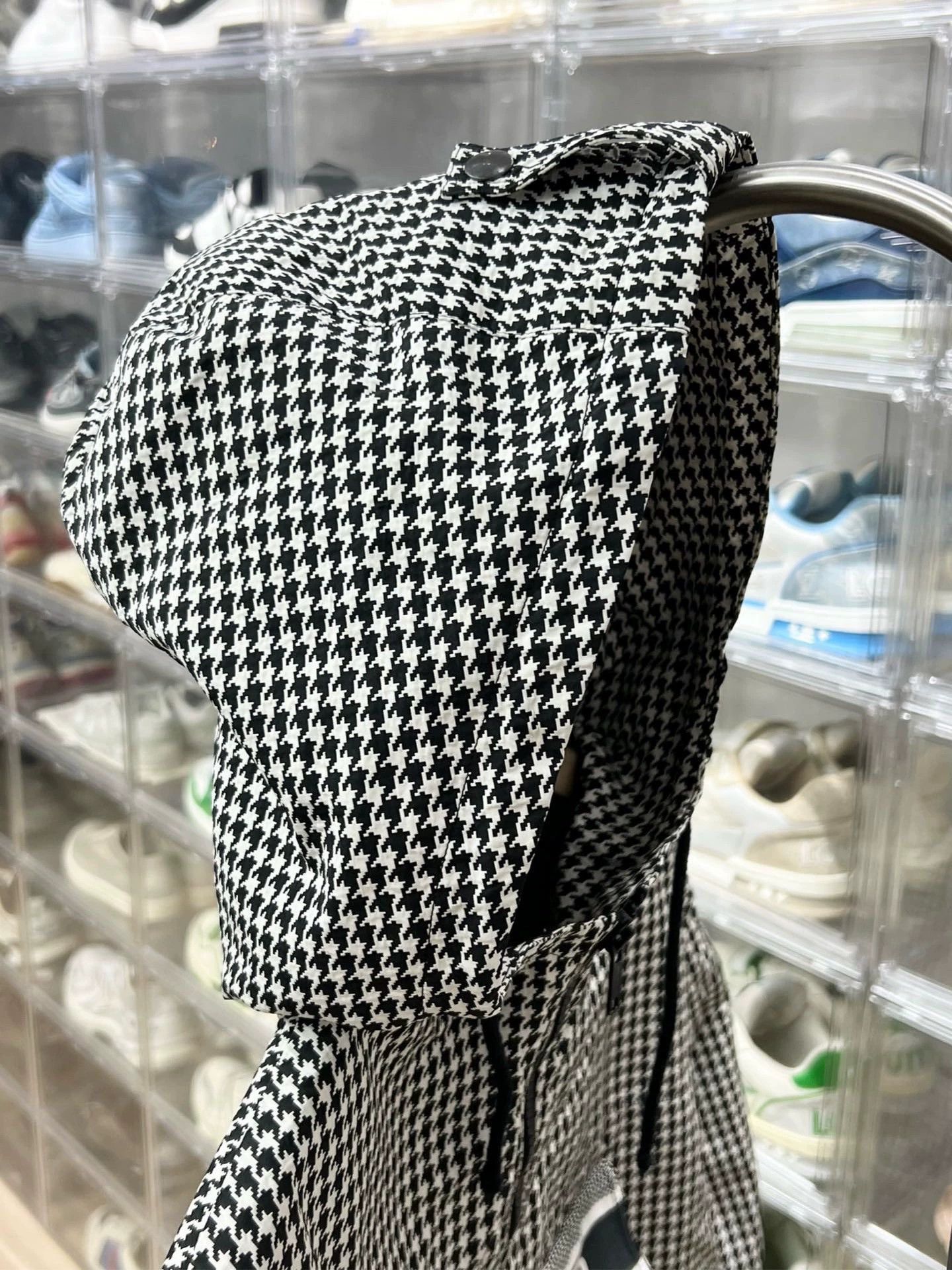 Dior dior houndstooth hooded long sleeve jacket Size US S / EU 44-46 / 1 - 6 Thumbnail