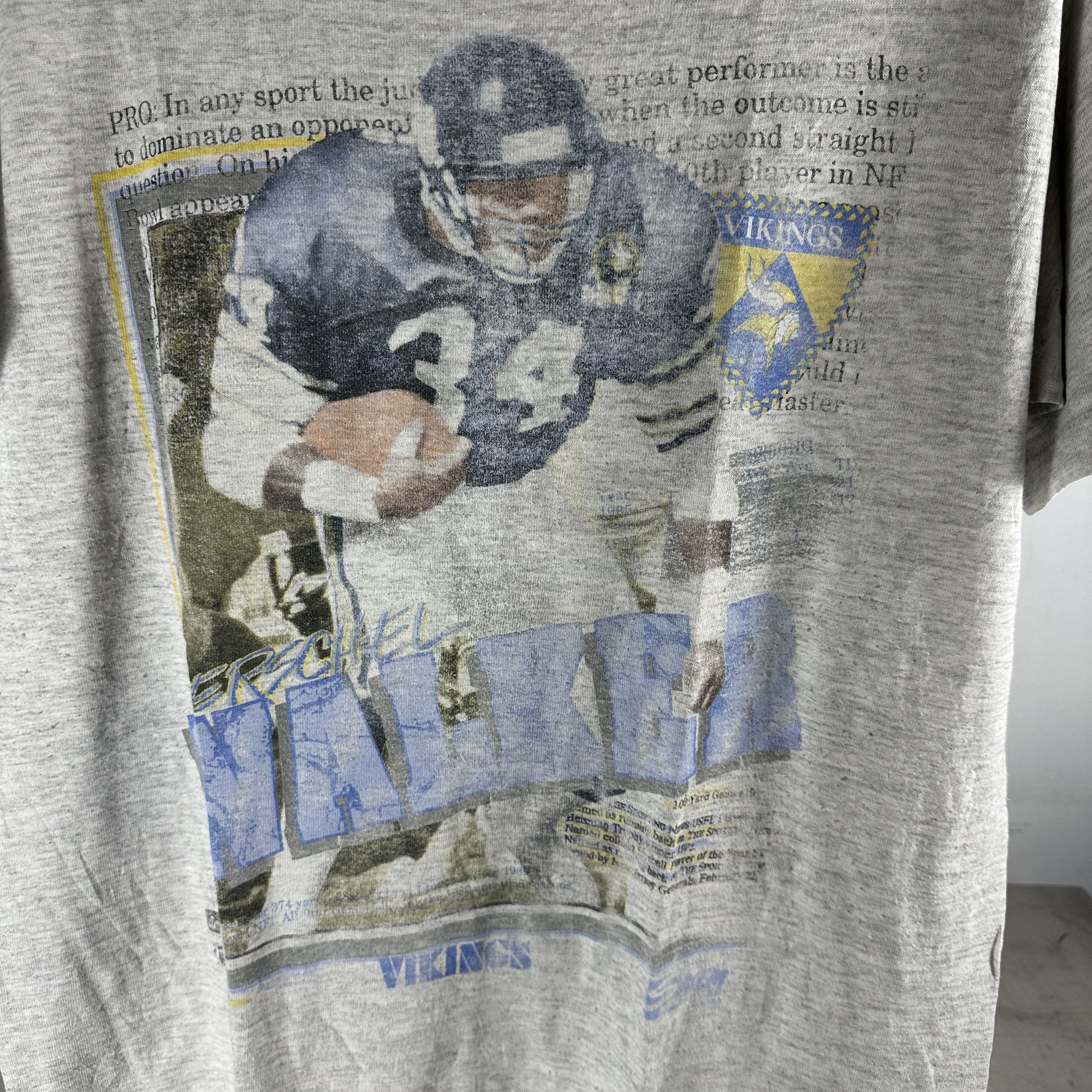 Vintage Vintage 90s Herschel Walker Minnesota Vikings NFL T-shirt Size US XL / EU 56 / 4 - 2 Thumbnail