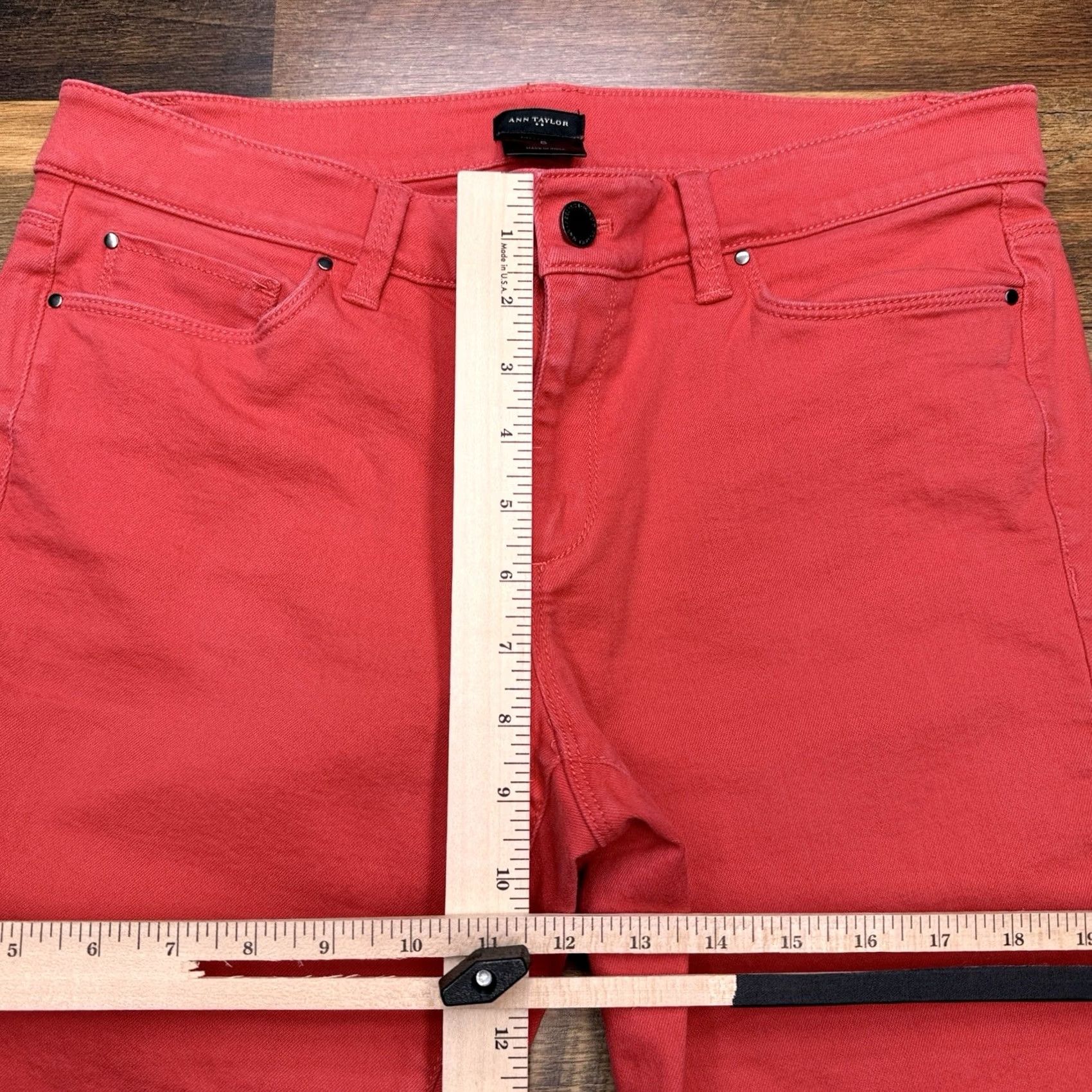 Ann Taylor Ann Taylor Jeans Ankle Womens 8 Pink Mid Rise Stretch Slim 5-Pocket Denim City Modern Fit Size 30" / US 8 / IT 44 - 7 Thumbnail
