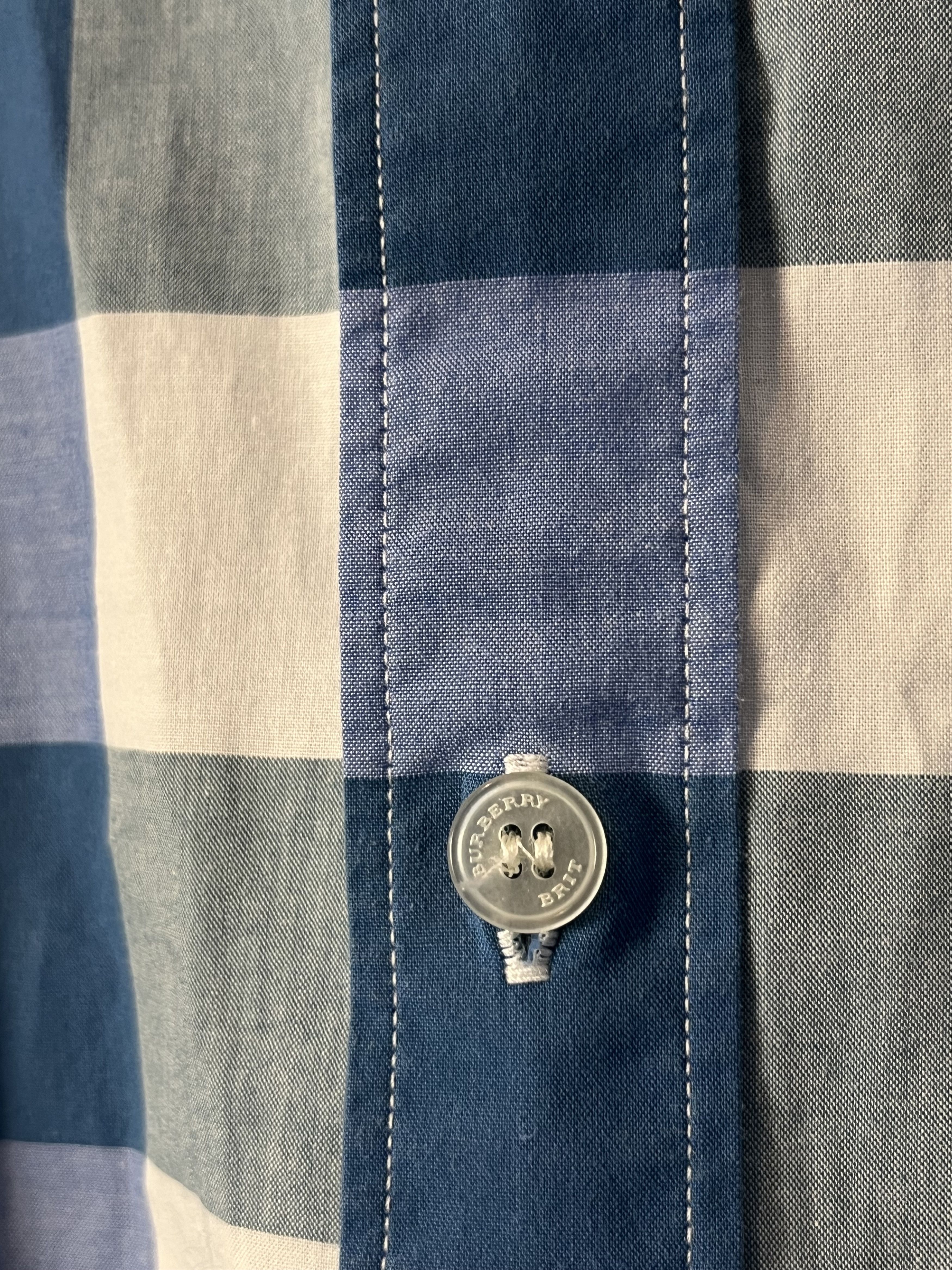 Burberry × Vintage Burberry Brit Blue Nova Check Shirt Size US L / EU 52-54 / 3 - 5 Thumbnail