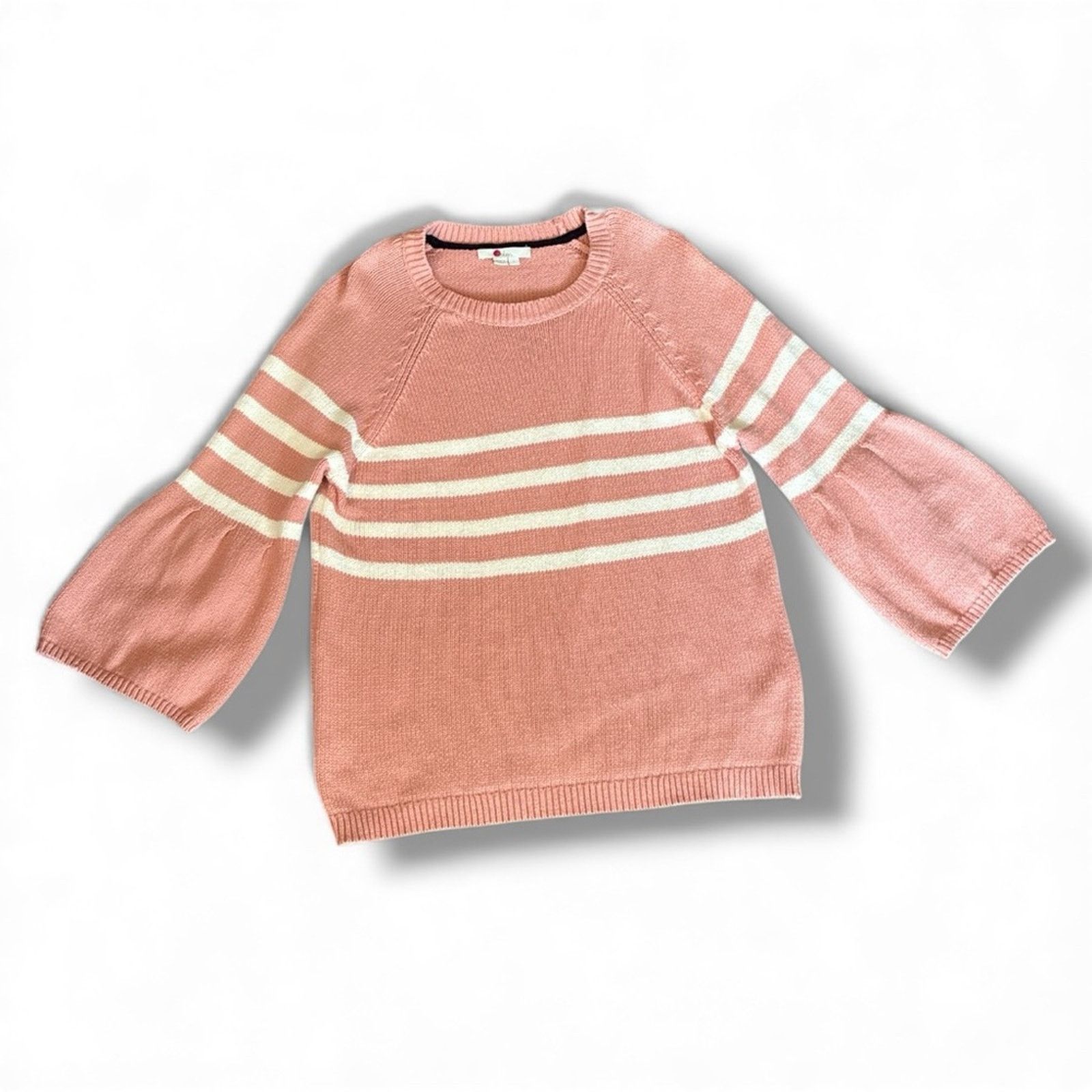 Boden Boden Arianna Jumper striped bell sleeve sweater Size L / US 10 / IT 46 - 9 Thumbnail