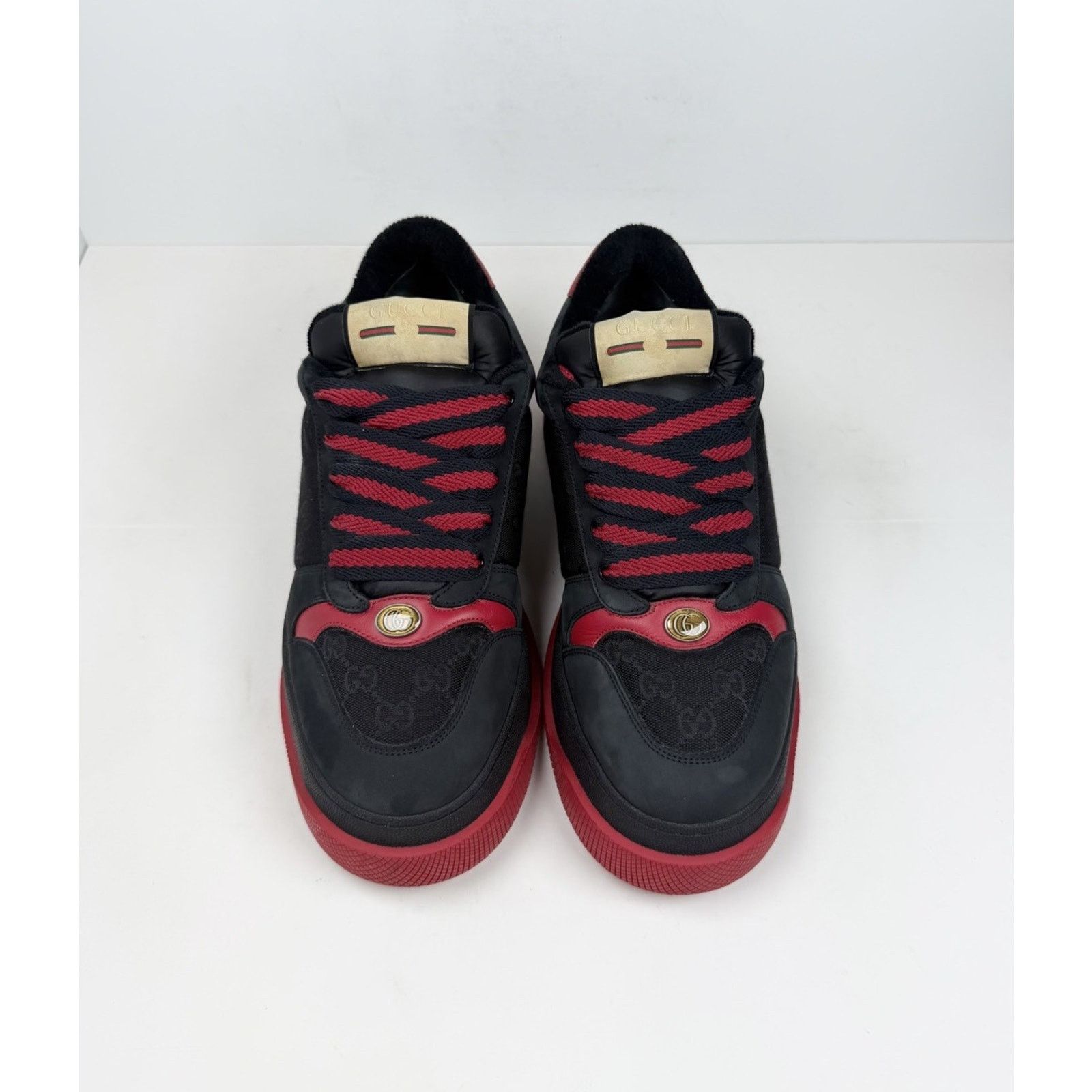 Gucci size 11.5US - Gucci Double Screener GG Black Red Size US 11.5 / EU 44-45 - 2 Thumbnail