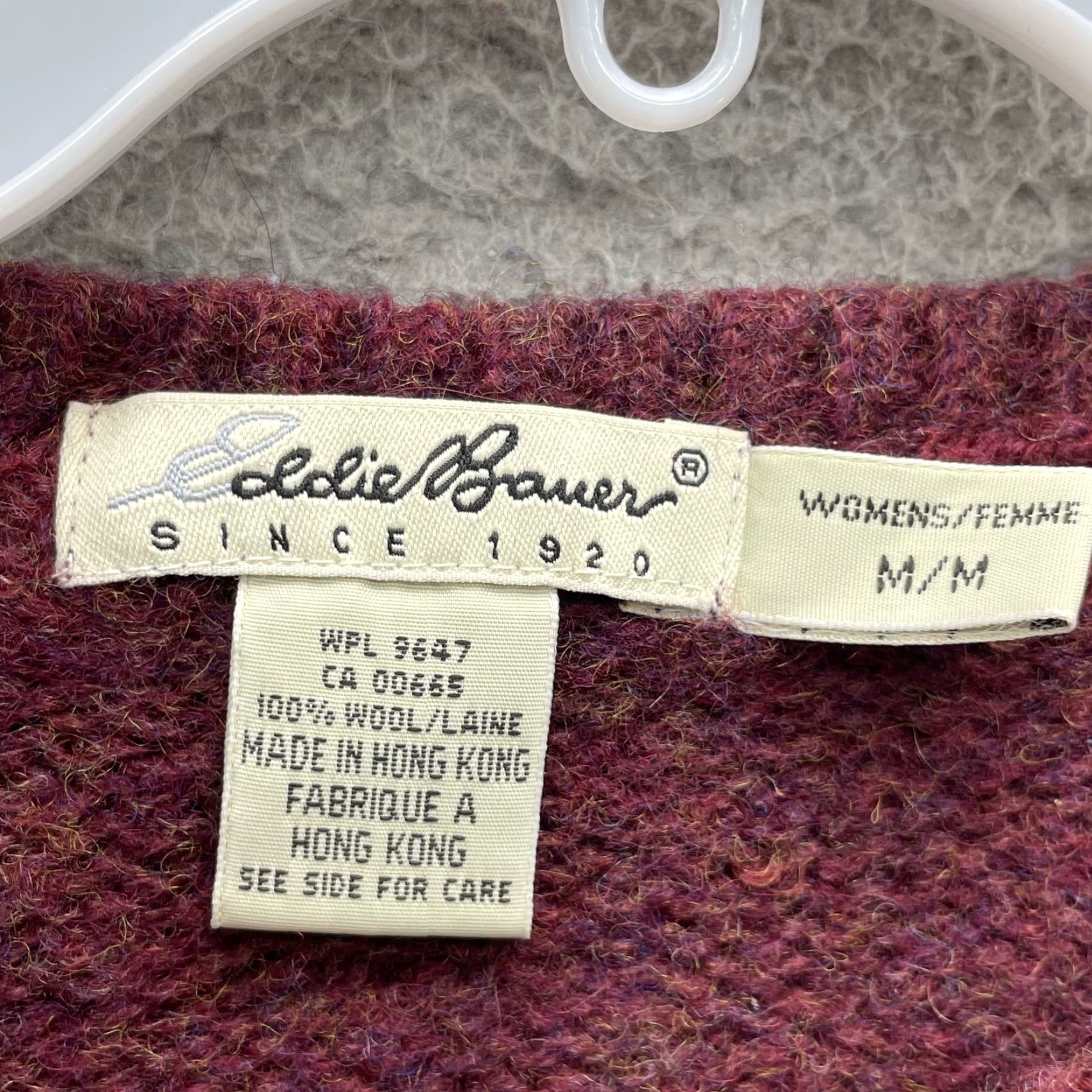 Eddie Bauer VTG Eddie Bauer 100% Wool Henley Sweater Women's Med Academia Gorpcore Cabin 90s Shirt Womens M Red 90s Gorpcore Cabin Size M / US 6-8 / IT 42-44 - 3 Thumbnail