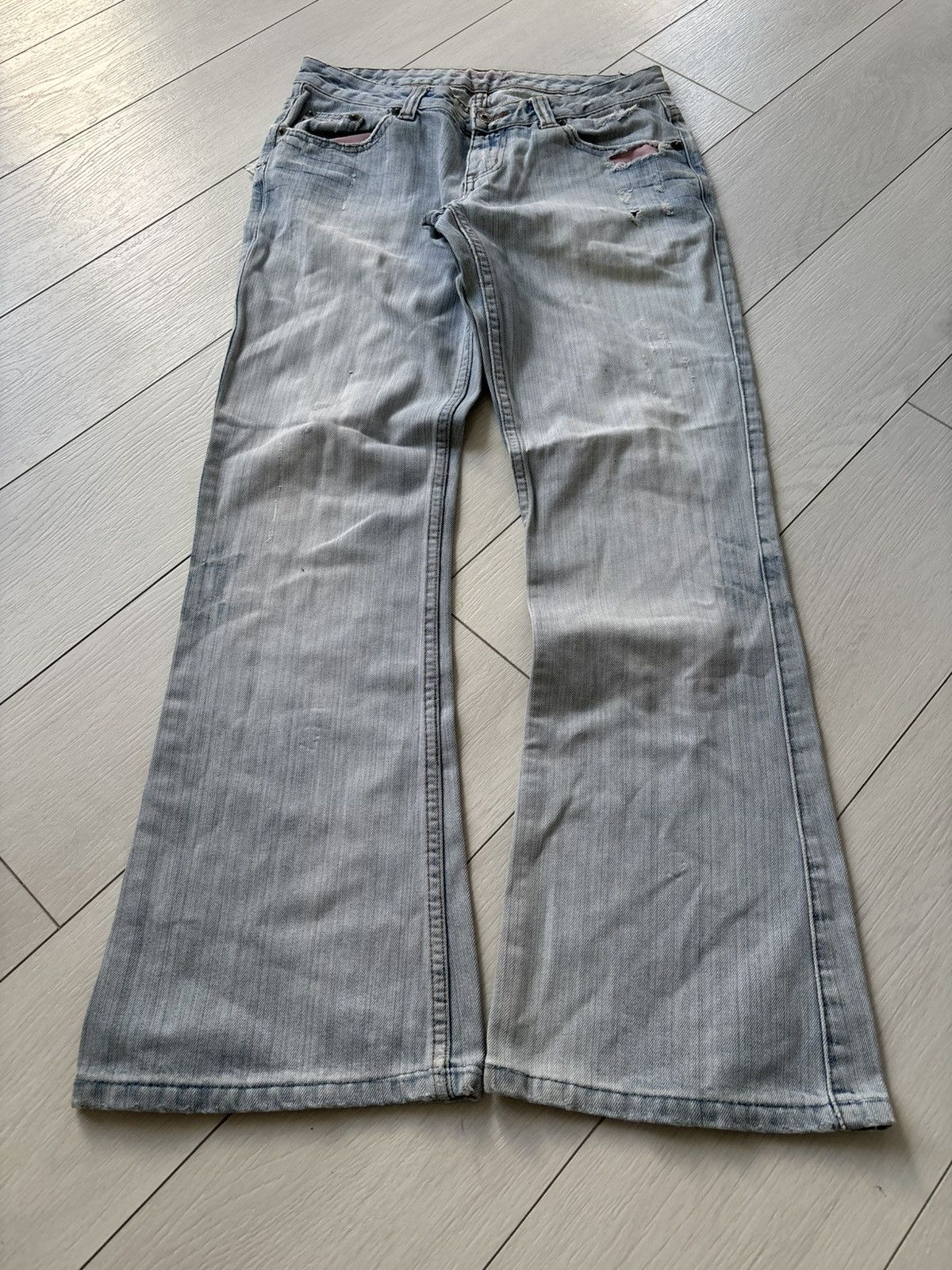 Japanese Brand CRAZY FLARED LGB Y2K JEANS If Six Was Nine Japanese glamour Size US 30 / EU 46 - 2 Thumbnail