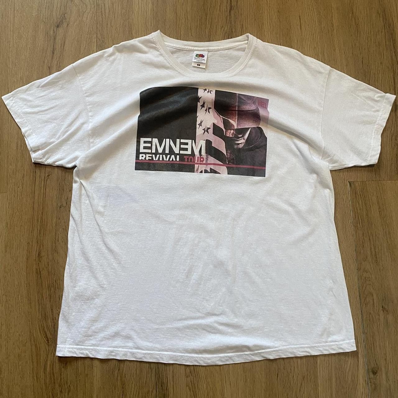Fruit Of The Loom White Eminem Revival 2018 cotton t-shirt #Eminem Size US XL / EU 56 / 4 - 1 Thumbnail