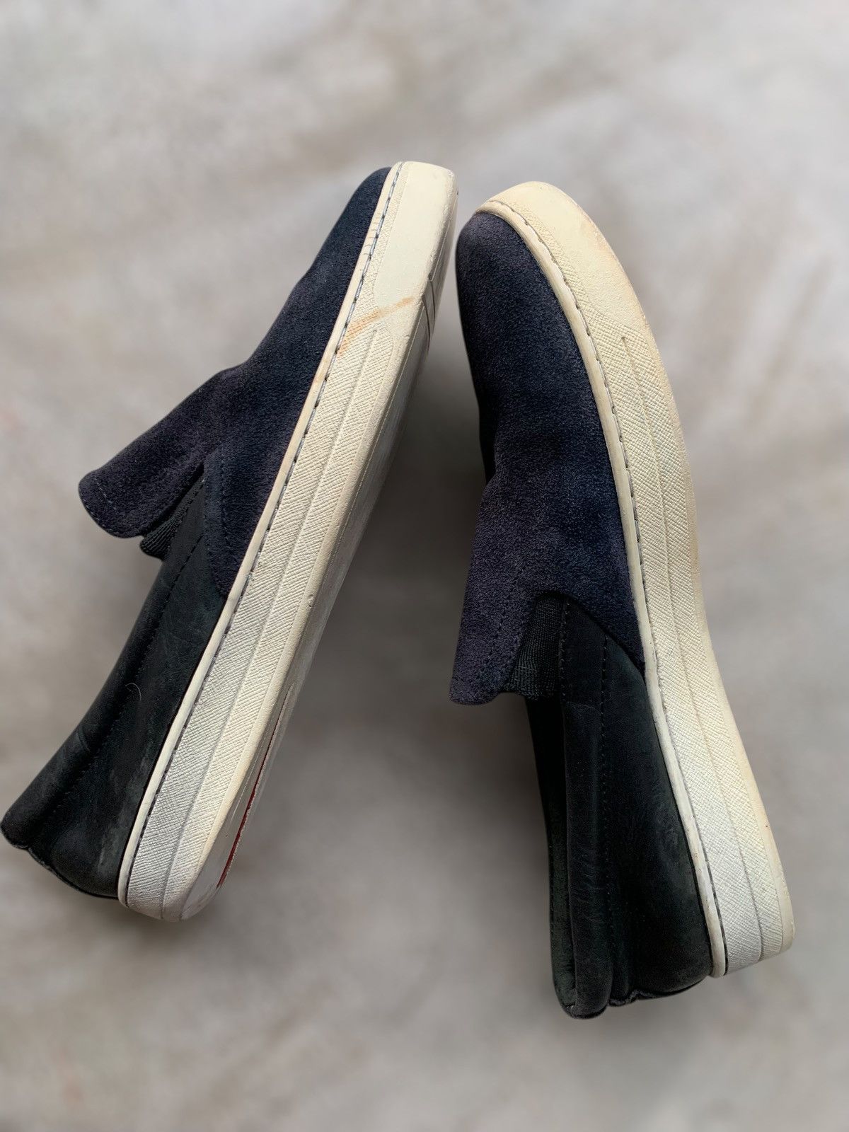 Prada Black Suede Prada Slip On Sneakers Size US 6 / EU 39 - 15 Thumbnail