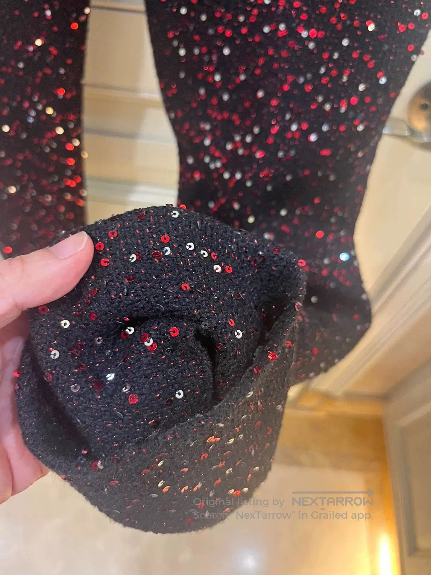 Saint Laurent Paris Saint Laurent Sequin Trousers. Size US 30 / EU 46 - 7 Thumbnail