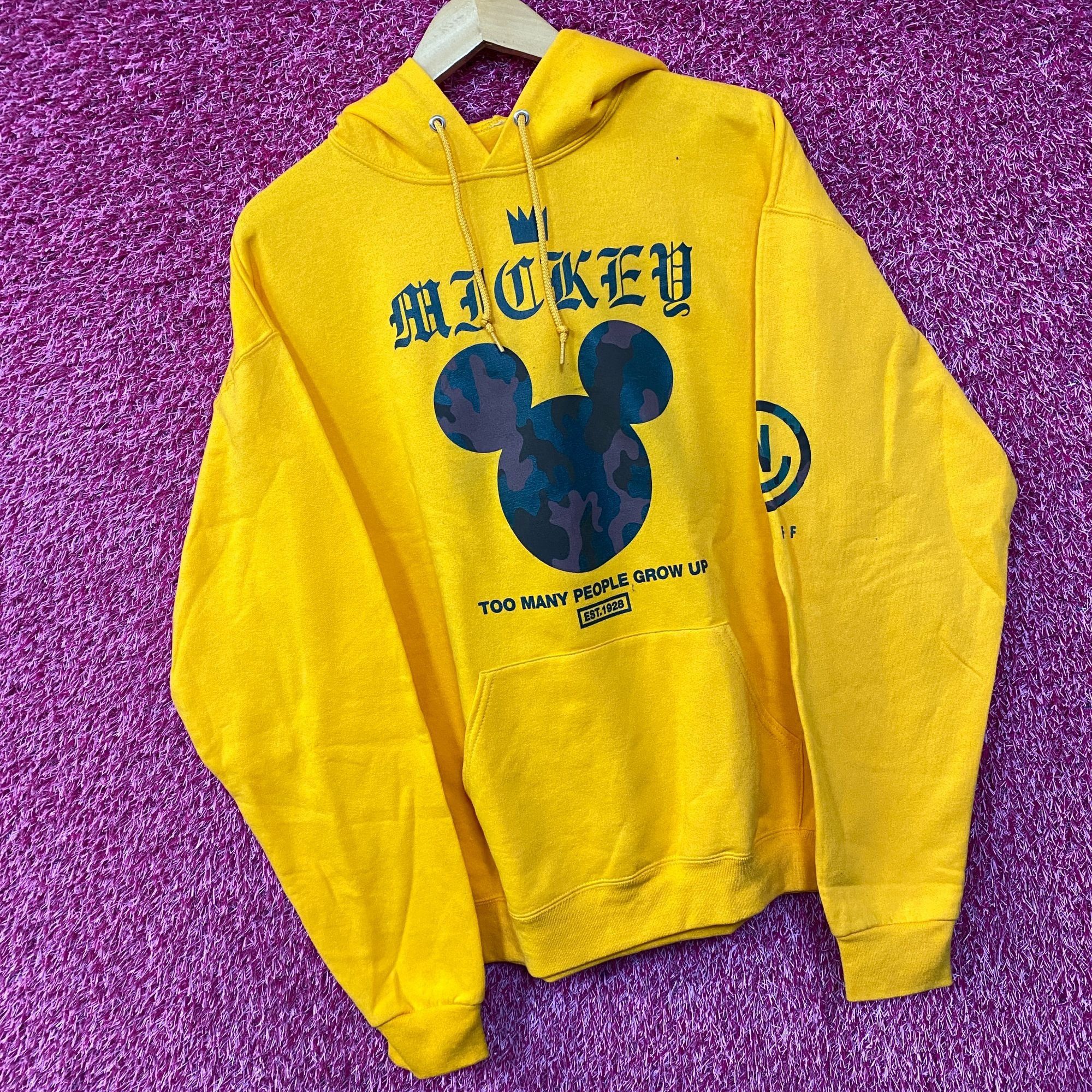 Disney Mickey Mouse logo Too Many People Grow Up Hoodie size Large Size US L / EU 52-54 / 3 - 3 Thumbnail
