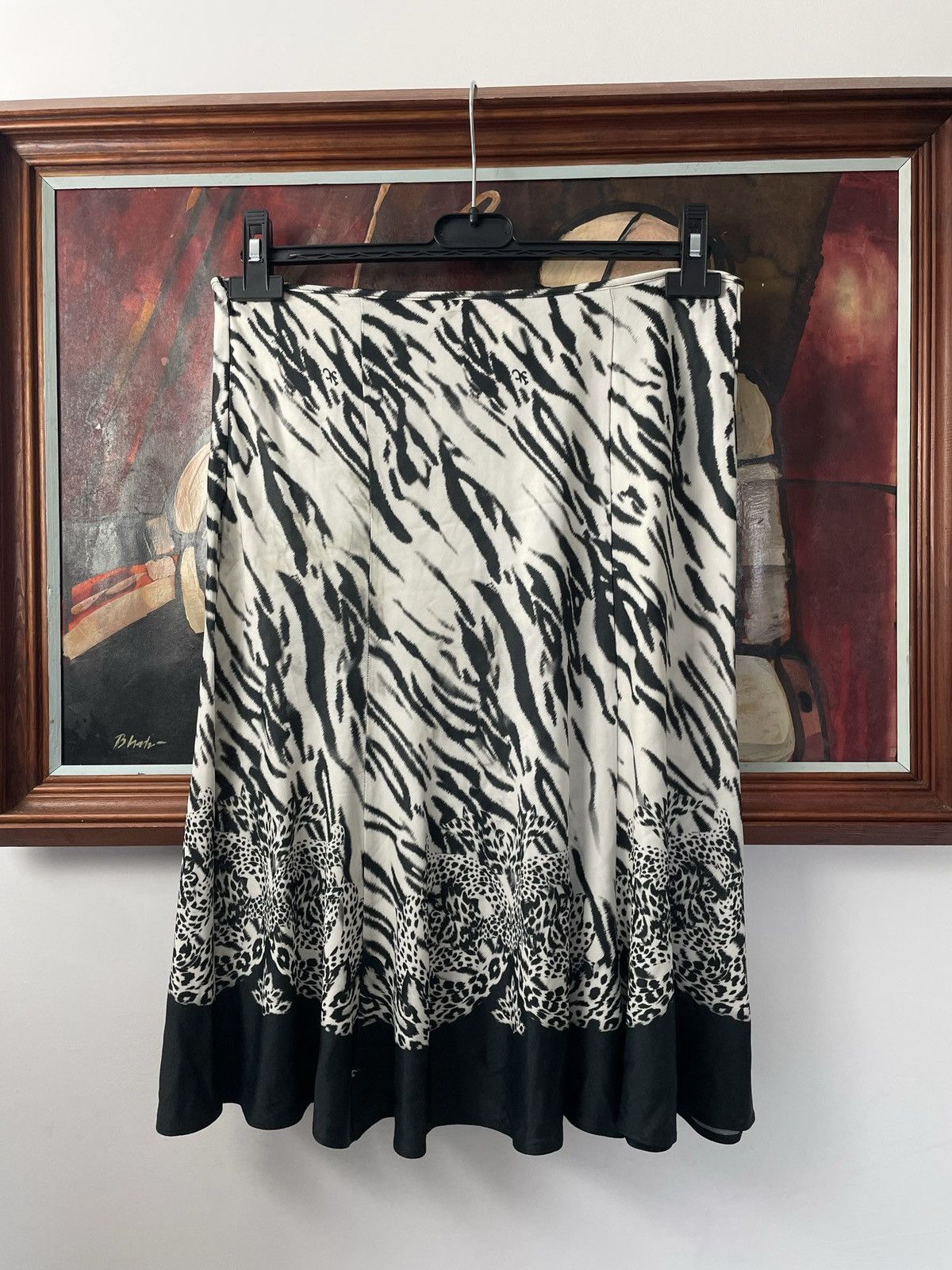Versace Jeans Couture Vintage Versace Jeans Couture Allover Print Rayon Skirt Medi Size 32" / US 10 / IT 46 - 2 Thumbnail