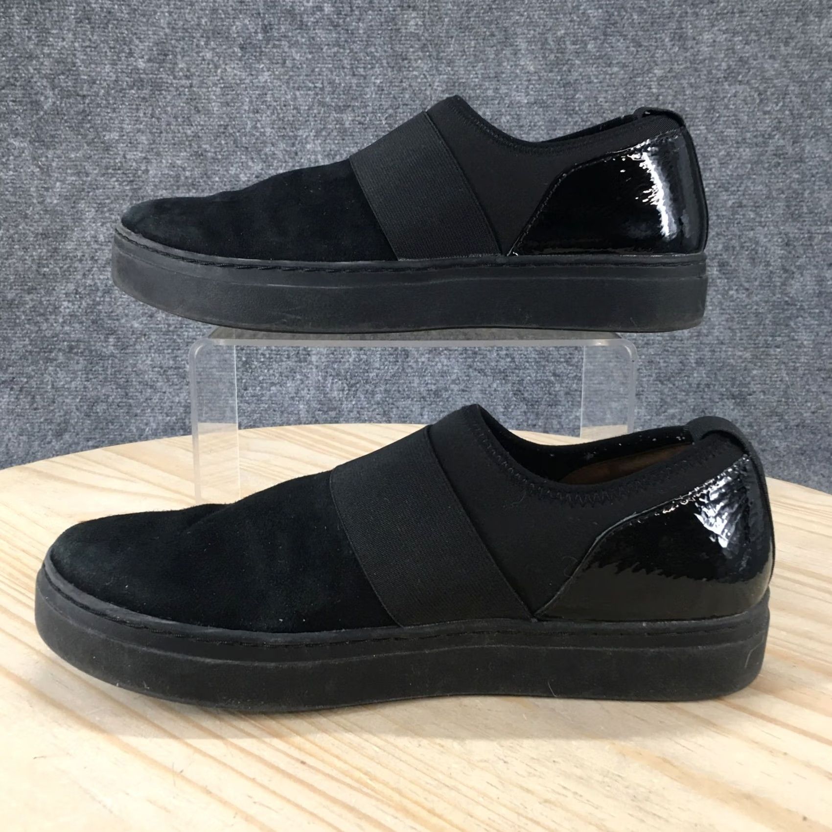 Naturalizer Naturalizer Cassey Shoes Womens 8 Wide Slip On Flats Black Leather Casual Suede Low Top Flat Heel Walking Size M / US 6-8 / IT 42-44 - 2 Thumbnail