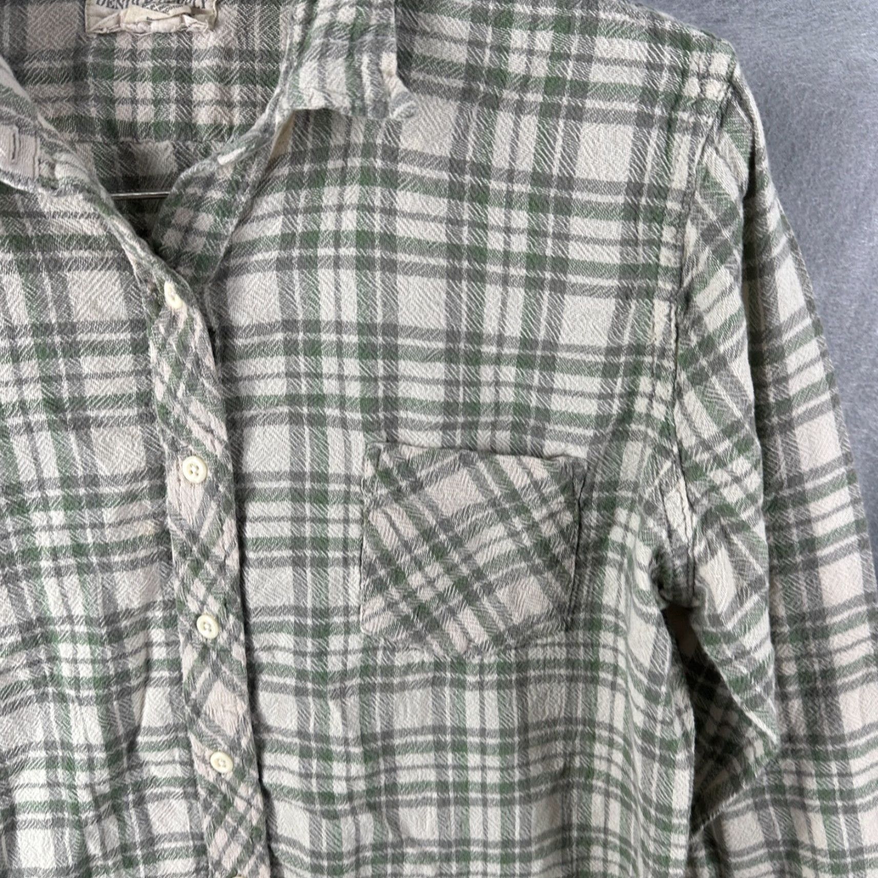 Ralph Lauren Denim & Supply Ralph Lauren Tomboy Shirt Womens XL Long Sleeve Green Plaid Casual Button-Up 100% Cotton Vintage No Size XL / US 12-14 / IT 48-50 - 4 Thumbnail