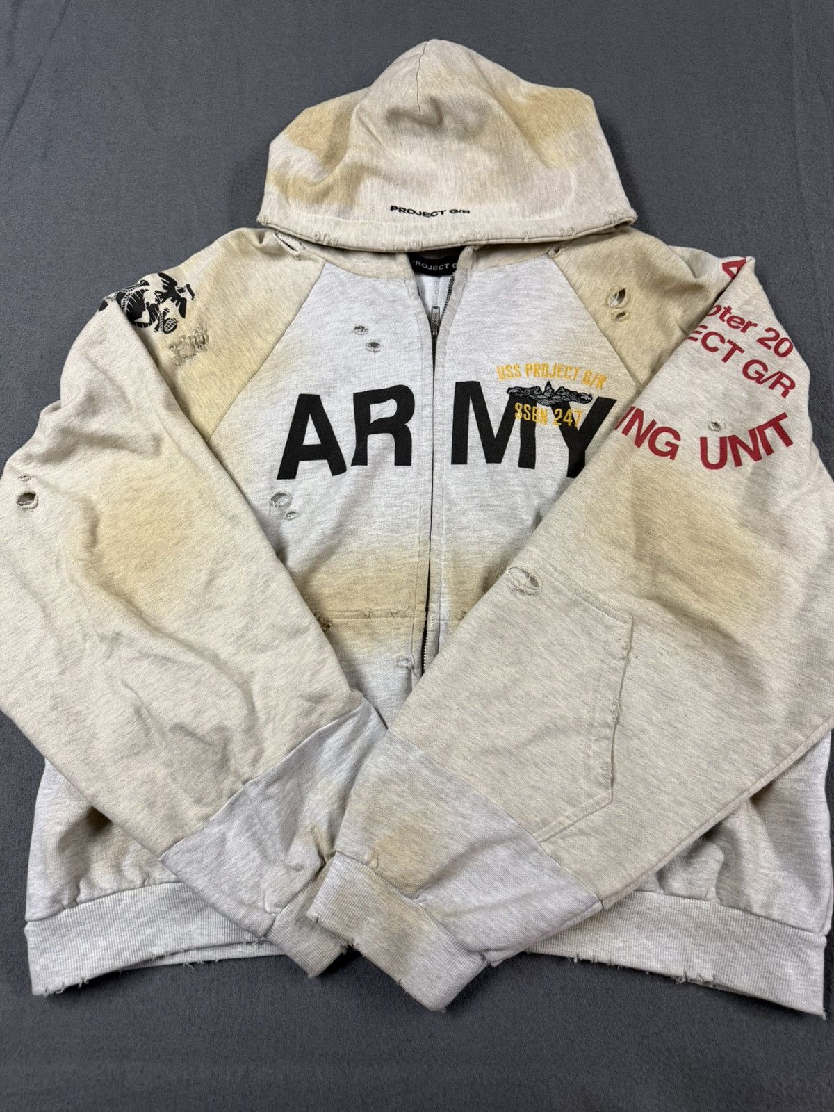 Japanese Brand × PROJECT G/R Project GR ARMY Zipup Hoodie | Grailed
