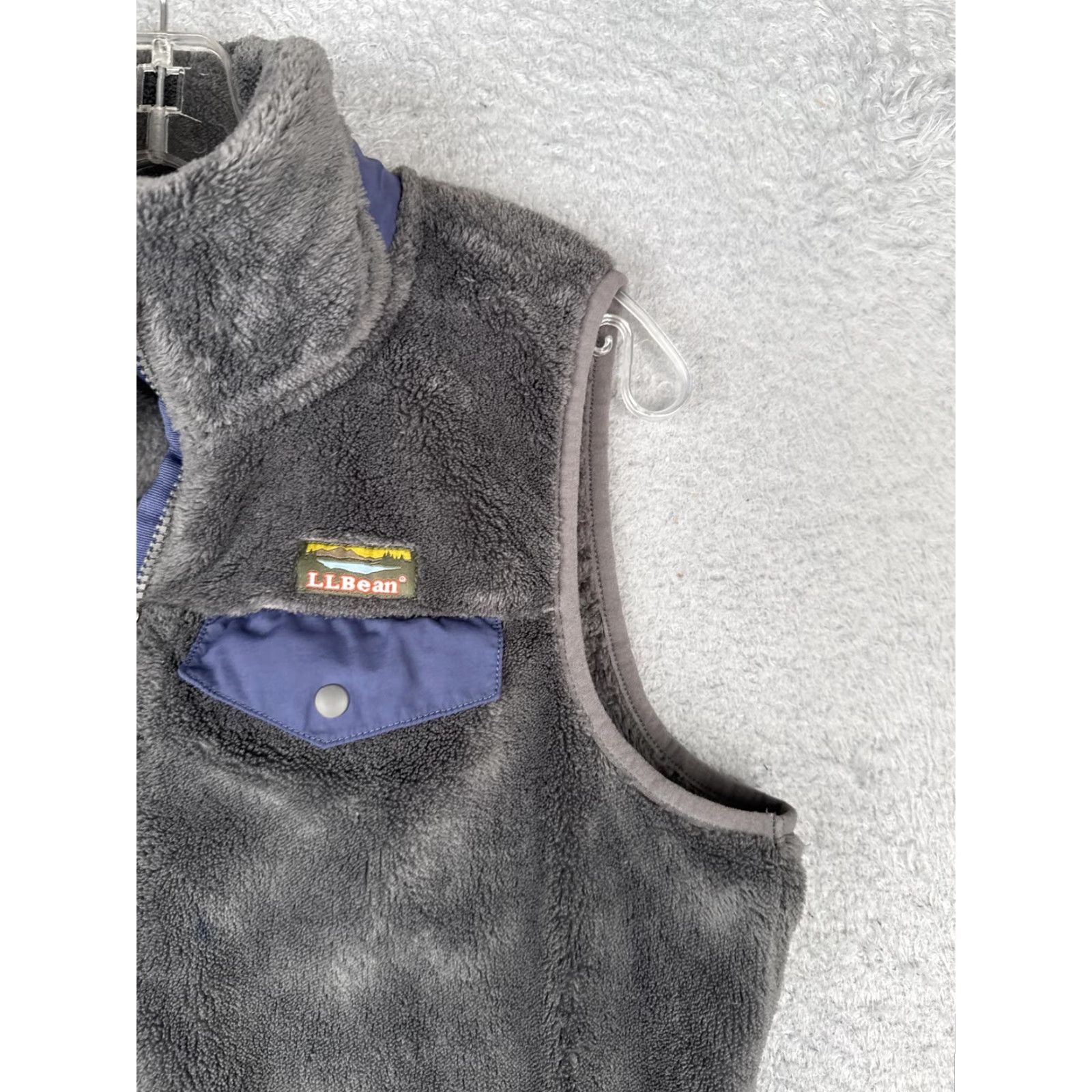 Vintage L.L.Bean Vest Women Small Gray Full Zip Chest Pocket Outdoor Hiking Warm Satin? (Note: The input preserved? No extra) Size S / US 4 / IT 40 - 5 Thumbnail