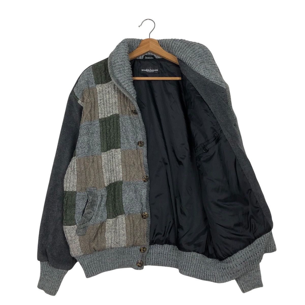 Japanese Brand 📌Bomber Jacket Knit Double Collar Arnold Bassini Navajo Size US M / EU 48-50 / 2 - 12 Thumbnail