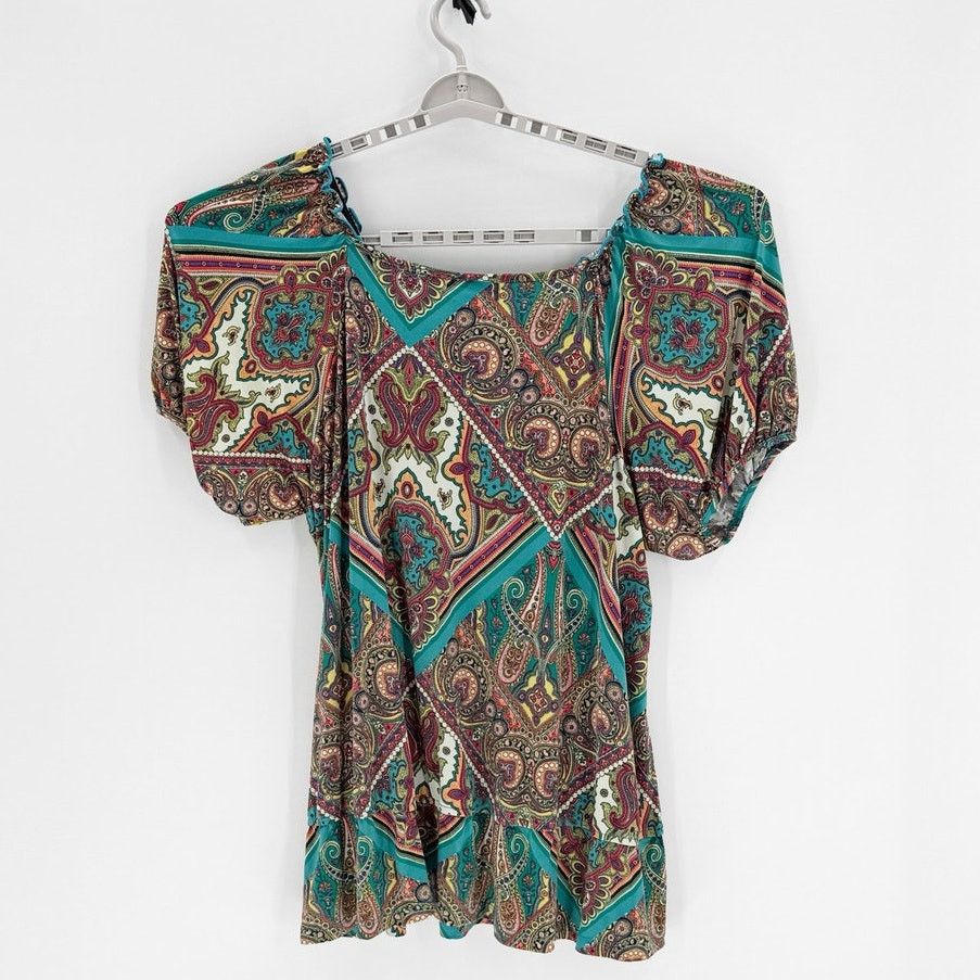 Other Lane Bryant True Y2K paisley teal brown shirt size 26/28 Size 3XL / US 20-22 - 2 Thumbnail