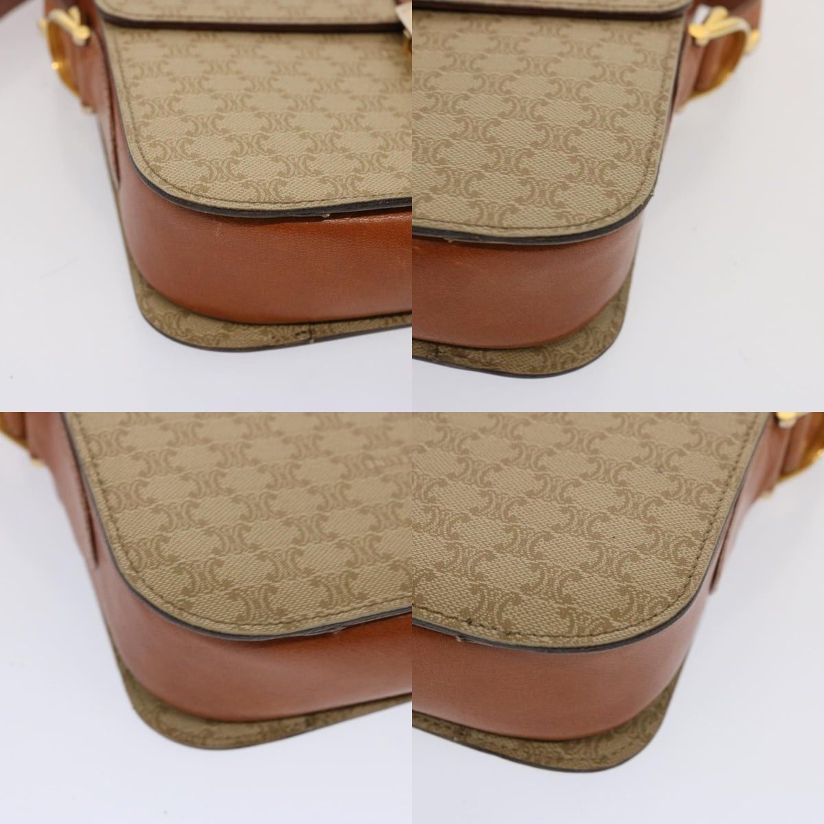 Celine CELINE Macadam Canvas Shoulder Bag Beige Size ONE SIZE - 10 Thumbnail