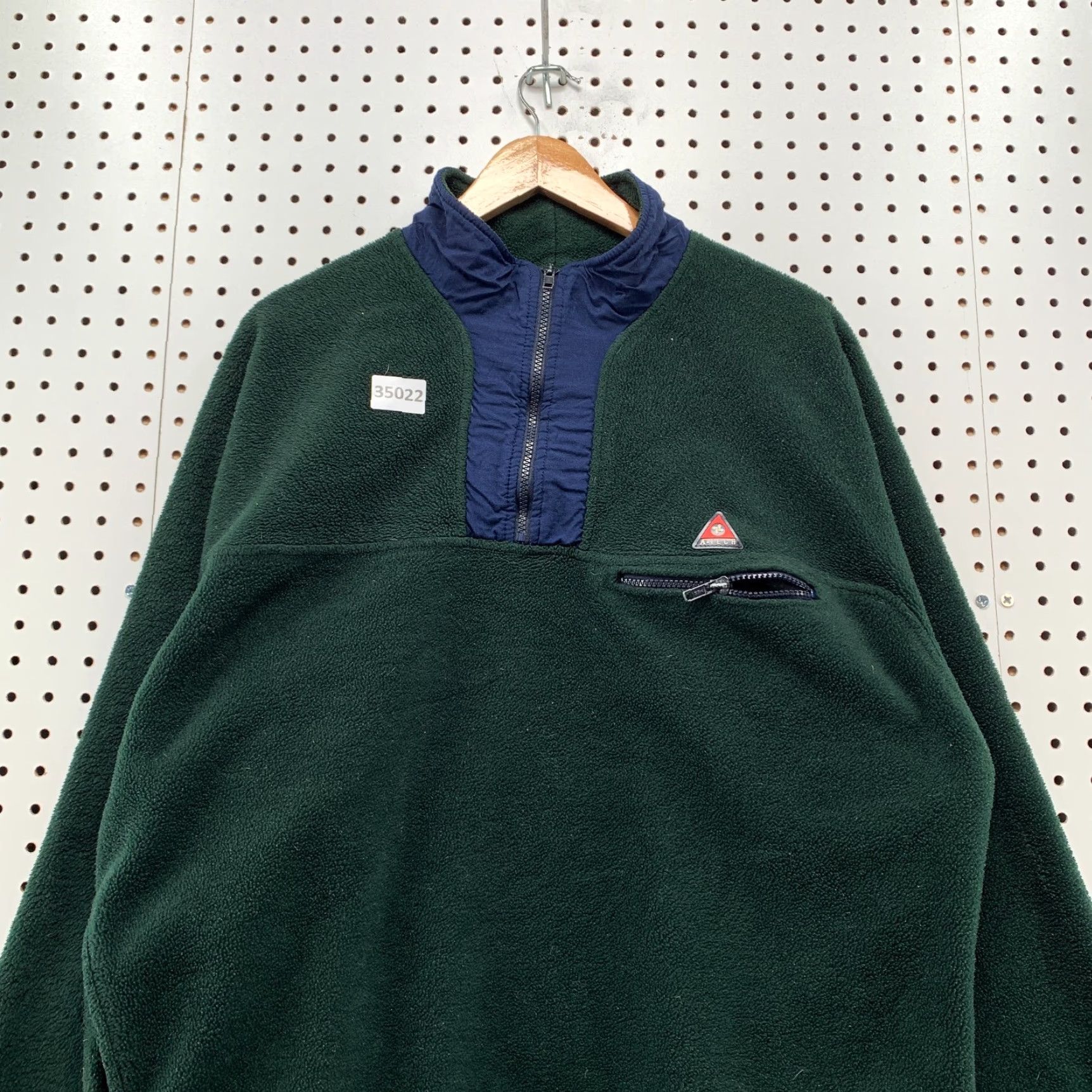 Abercrombie & Fitch VINTAGE Abercrombie & Fitch Jacket Pullover Fleece 1/4 Zip Mens Large Green 24x26 Winter, Spring, Fall Mens Size US L / EU 52-54 / 3 - 2 Thumbnail