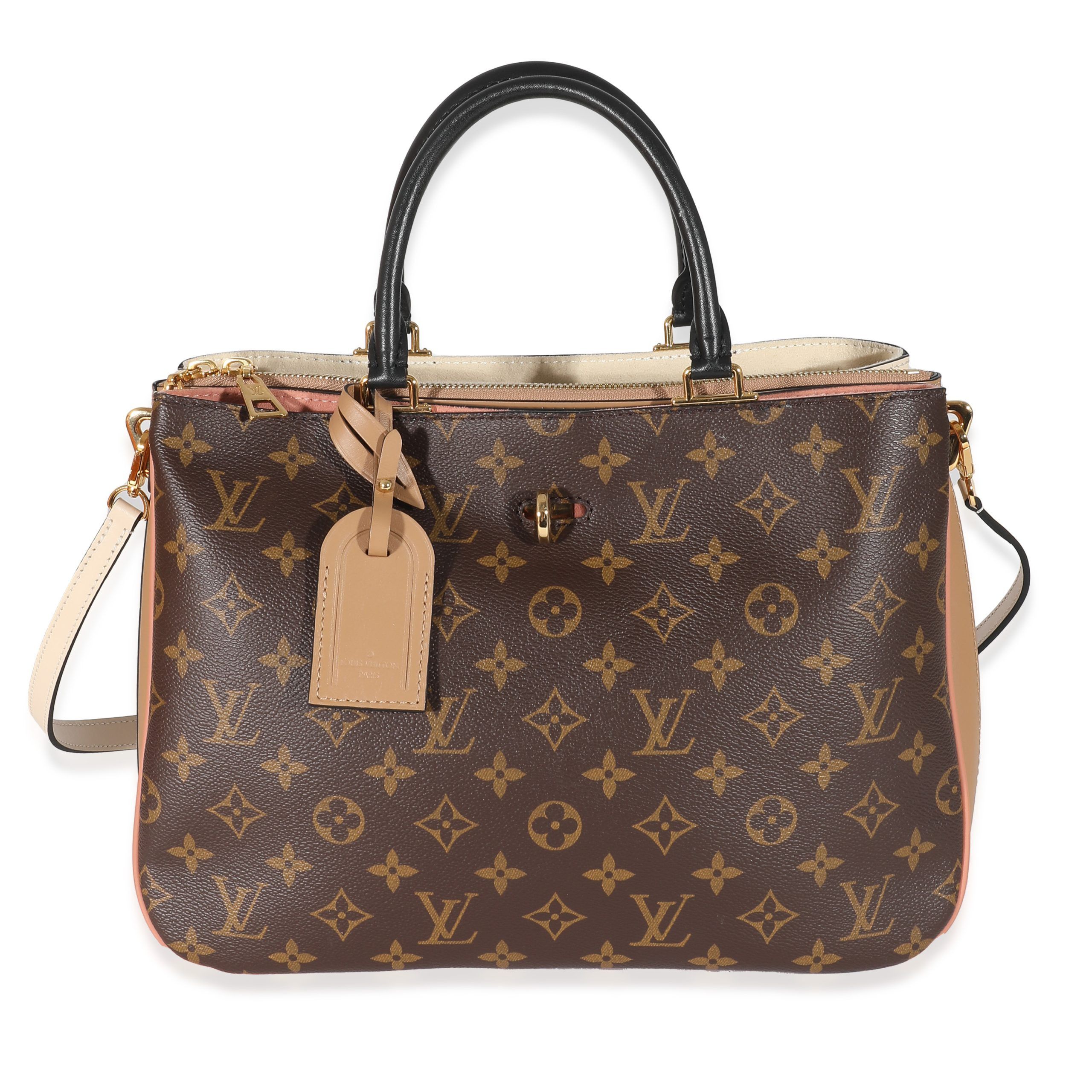image of Louis Vuitton Sesame Peche Monogram Canvas Millefeuille Bag in Brown, Women's