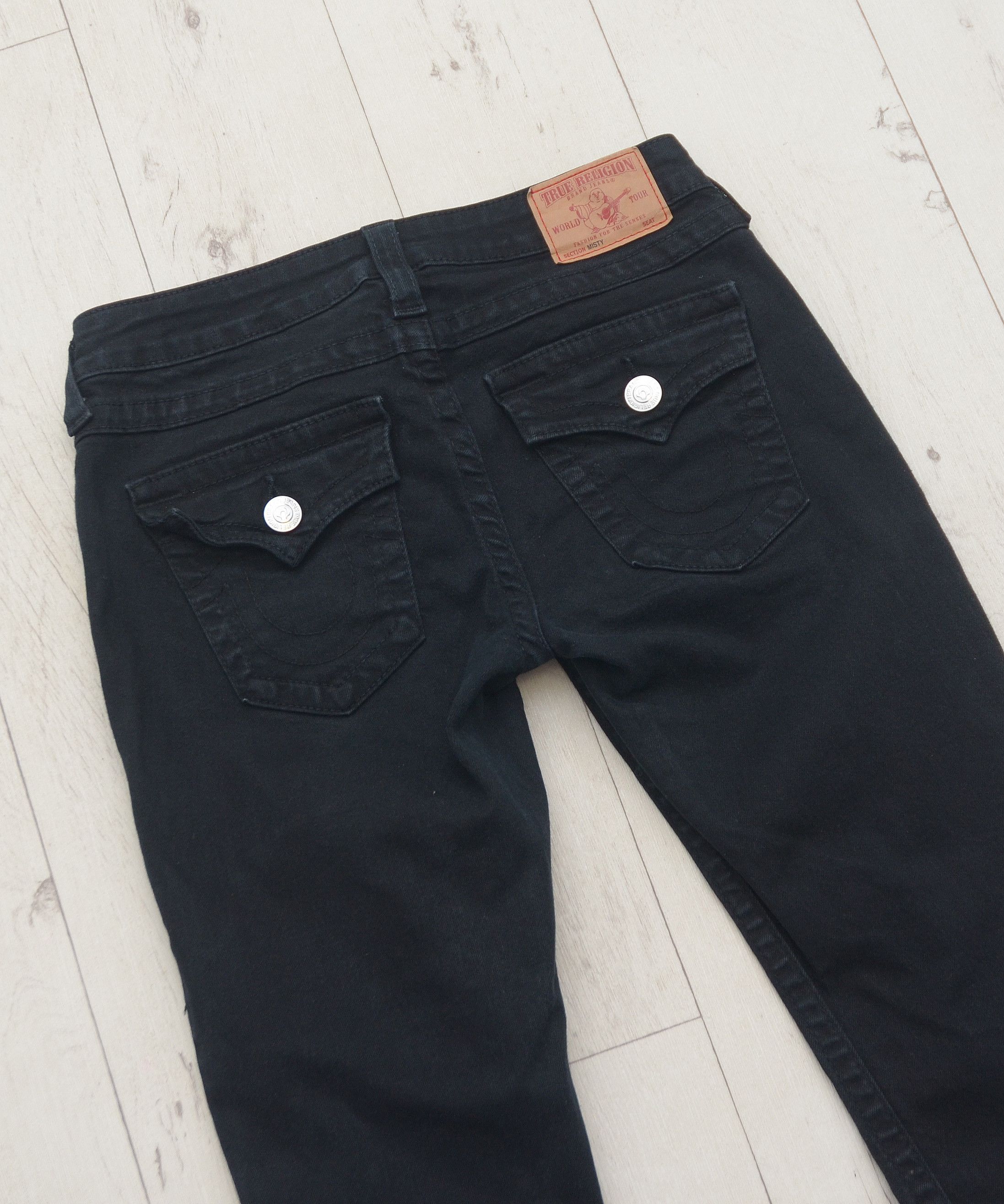 True Religion × Vintage Vintage True Religion Jeans Made in USA Misty Black Y2K Size 27" / US 4 / IT 40 - 2 Thumbnail