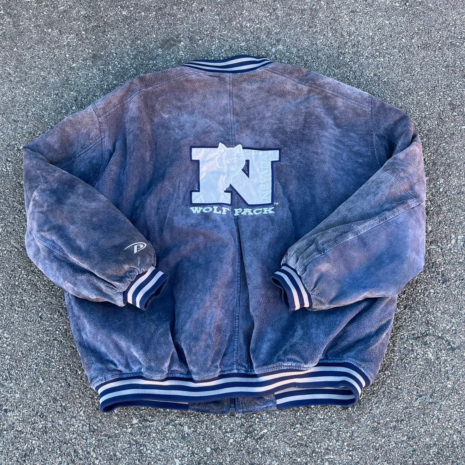 Vintage Vintage ProPlayer Wolf Pack SUEDE LEATHER Varsity Jacket XXL Size US XXL / EU 58 / 5 - 5 Thumbnail