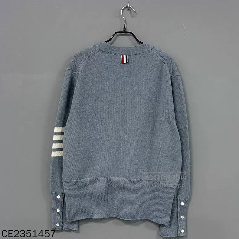 Thom Browne Thom Browne Classic Three Stripe Wool Cardigan Size US XL / EU 56 / 4 - 3 Thumbnail