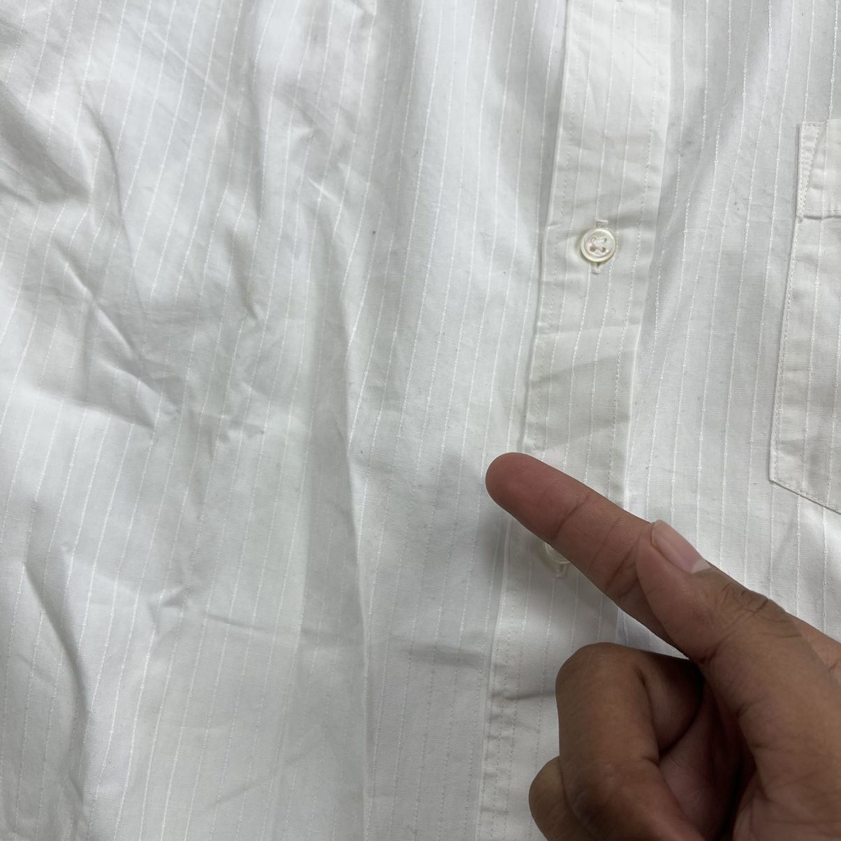 Celine 1990s Vintage Celine Paris Striped White Shirt Luxury Size US M / EU 48-50 / 2 - 15 Thumbnail