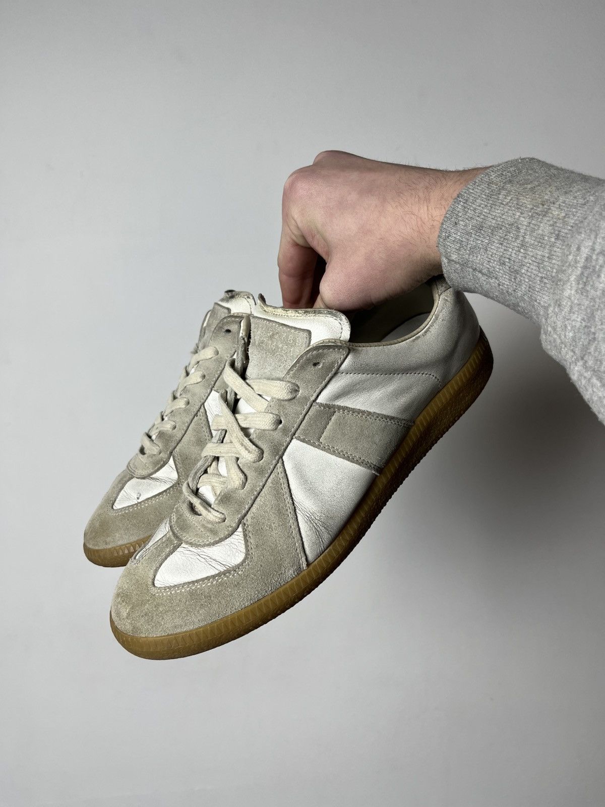 Maison Margiela 🔥Maison Margiela Replica Army Leather Sneakers 00's Size US 8 / IT 38 - 1 Thumbnail
