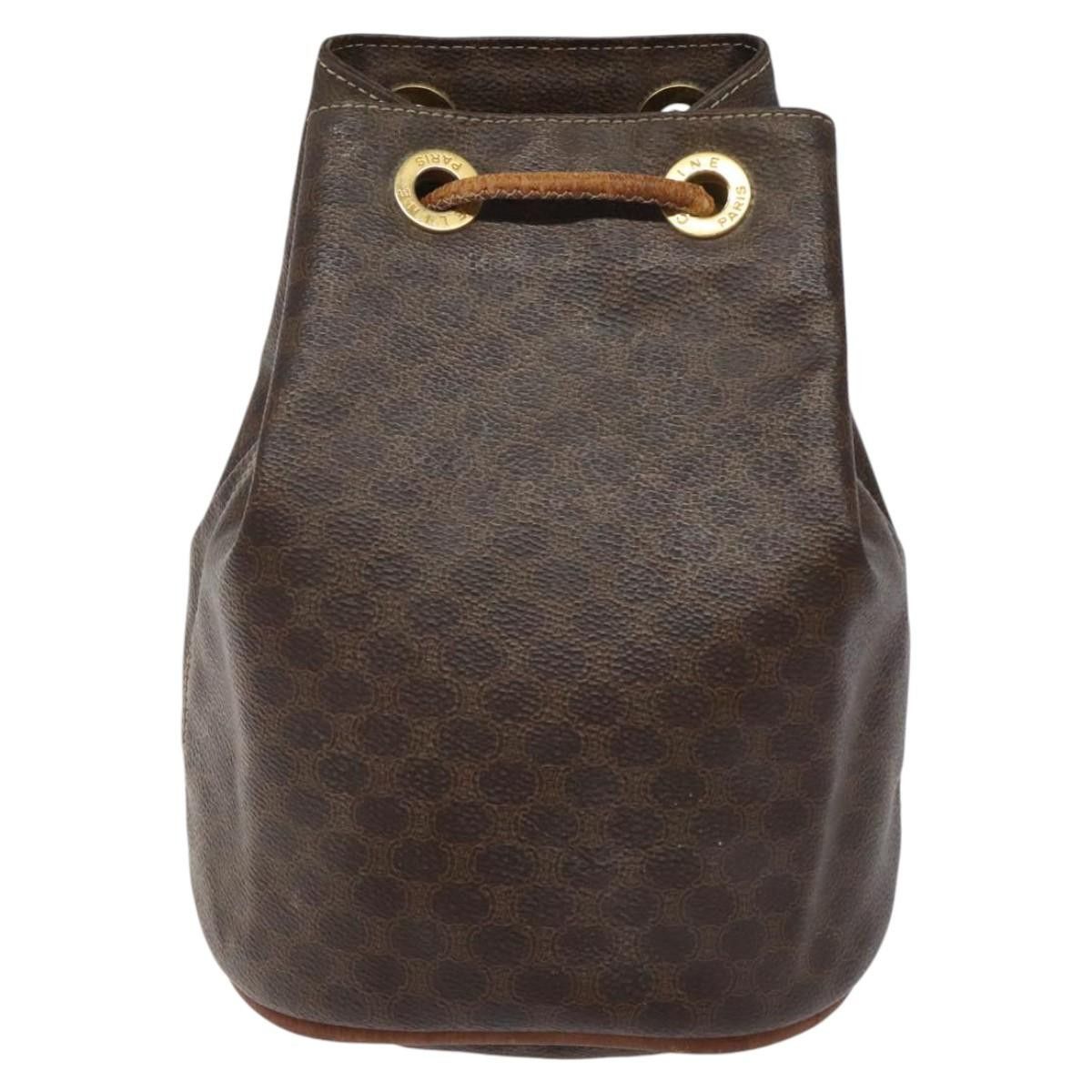 Celine CELINE Macadam Canvas Purse Backpack Pvc Leather Brown Gold Size ONE SIZE - 2 Thumbnail