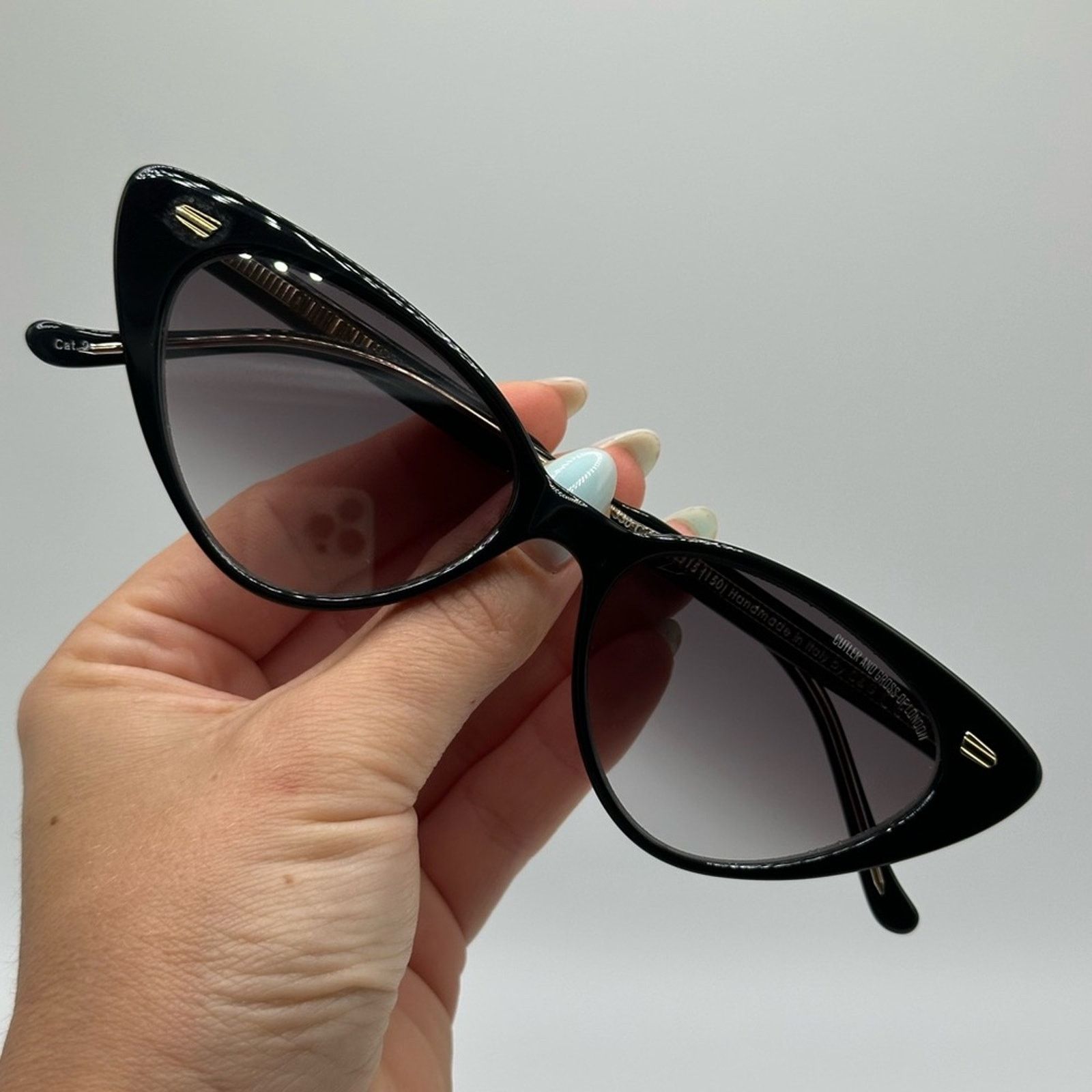 Cutler and Gross BRAND NEW CUTLER AND GROSS CG1330S 004 Black Cat Eye Women Size ONE SIZE - 7 Thumbnail