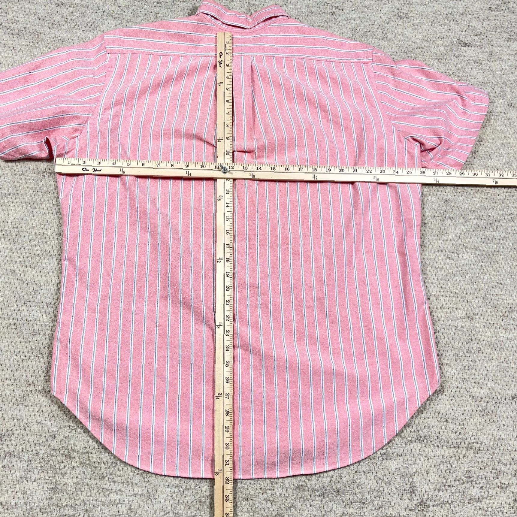 Ralph Lauren Ralph Lauren Oxford Shirt Men XL Pink Blue Striped Button Up OCBD Shirt Size US XL / EU 56 / 4 - 7 Thumbnail