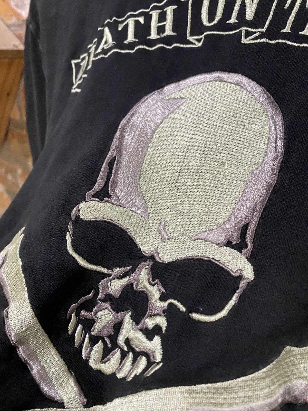 JACKROSE × Japanese Brand × Shellac 2000s Jackrose X Collars skull cross bone death hoodie Size US M / EU 48-50 / 2 - 6 Thumbnail