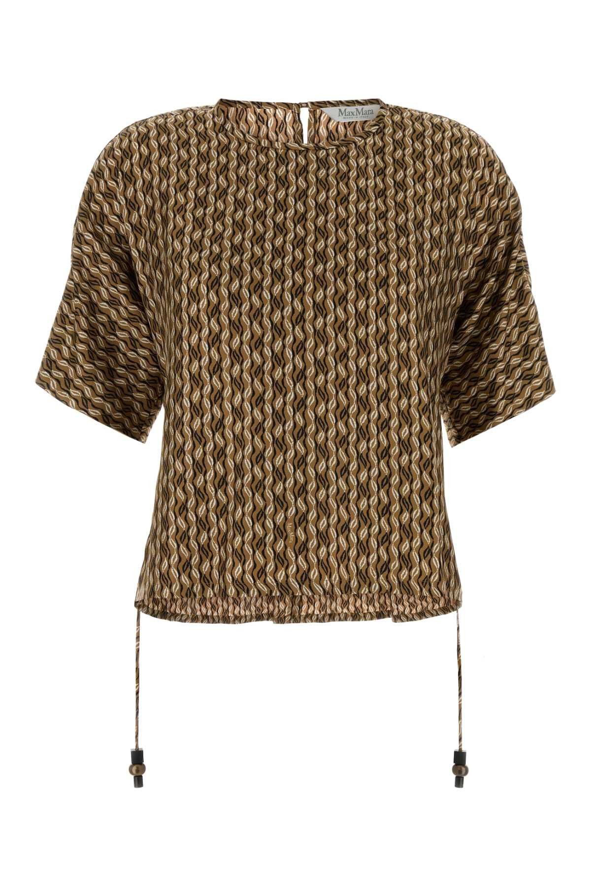 Max Mara Printed Silk Nordica Blouse Size XS / US 0-2 / IT 36-38 - 1 Thumbnail
