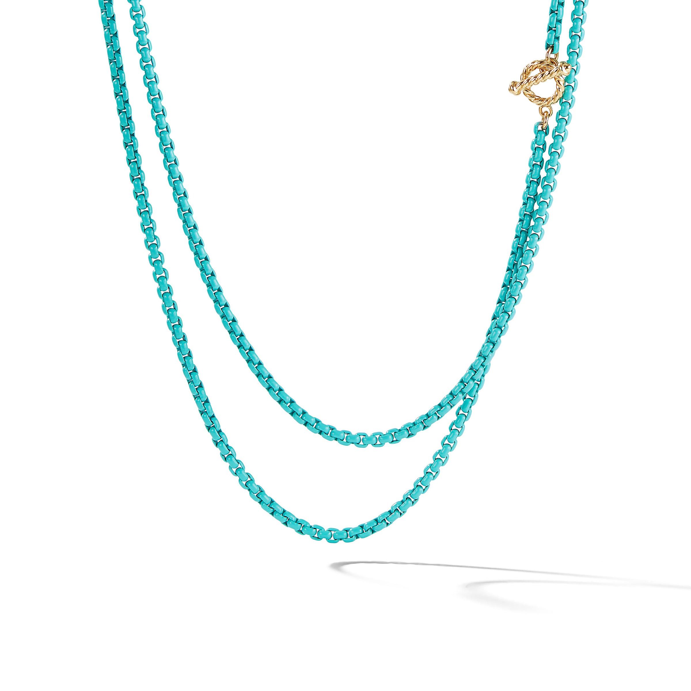 David Yurman o1w1db10325 Aire Color Chain Necklace in Turquoise Acrylic Size ONE SIZE - 4 Thumbnail