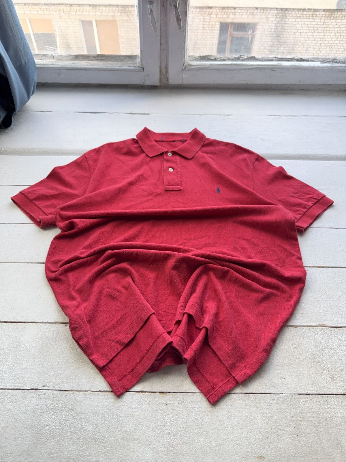 Polo Ralph Lauren Retro Luxury 90s Polo Ralph Lauren Red Polo Shirt 🐎 Size US L / EU 52-54 / 3 - 1 Thumbnail