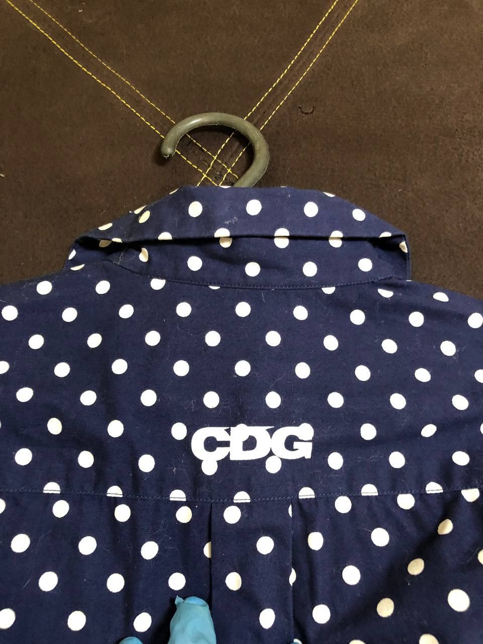 Comme des Garcons CDG Comme Des Garcons Button Up Shirt Polka Dot Blue Size XS / US 0-2 / IT 36-38 - 10 Thumbnail