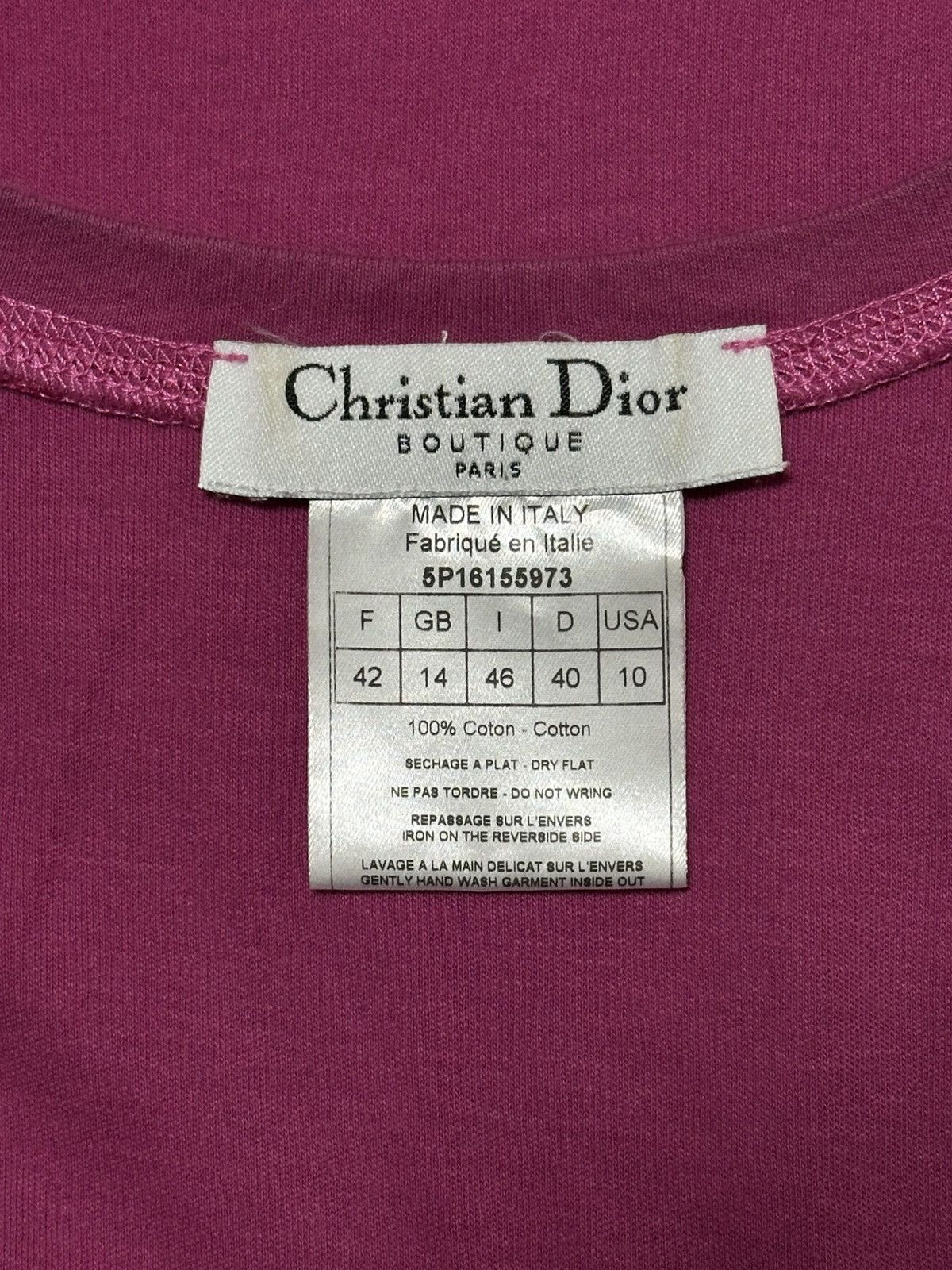 Dior CHRISTIAN DIOR S/S 2005 Peace Love Swarovski Logo Tank Top Size M / US 6-8 / IT 42-44 - 6 Thumbnail