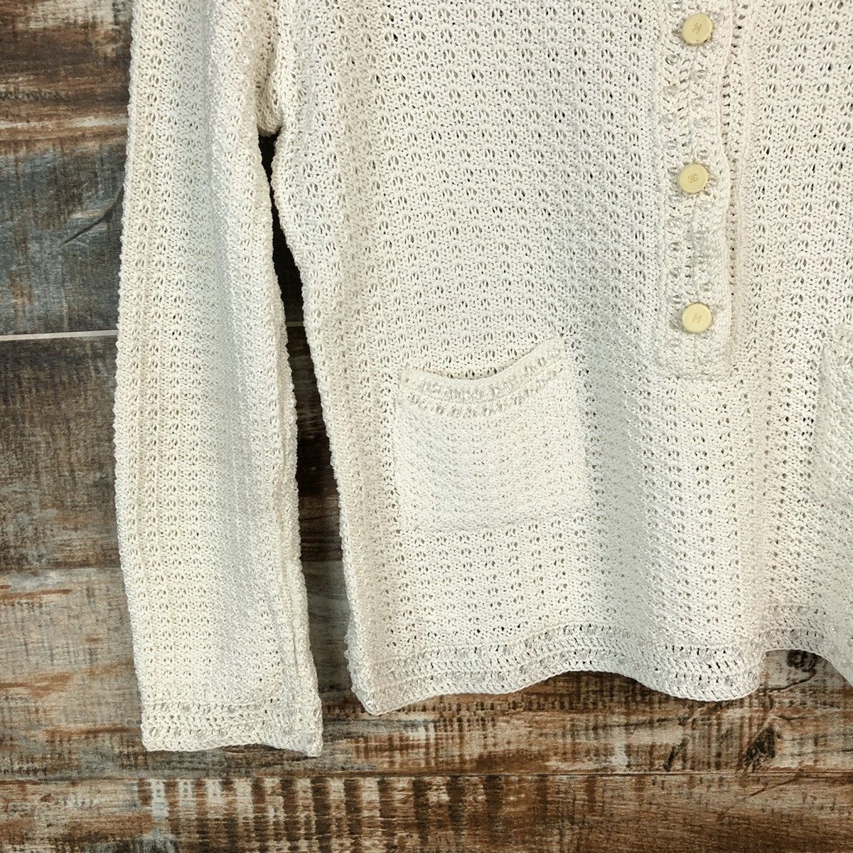 Chanel DL Chanel vintage crochet White Knitwear #A1717 Size XS / US 0-2 / IT 36-38 - 7 Thumbnail