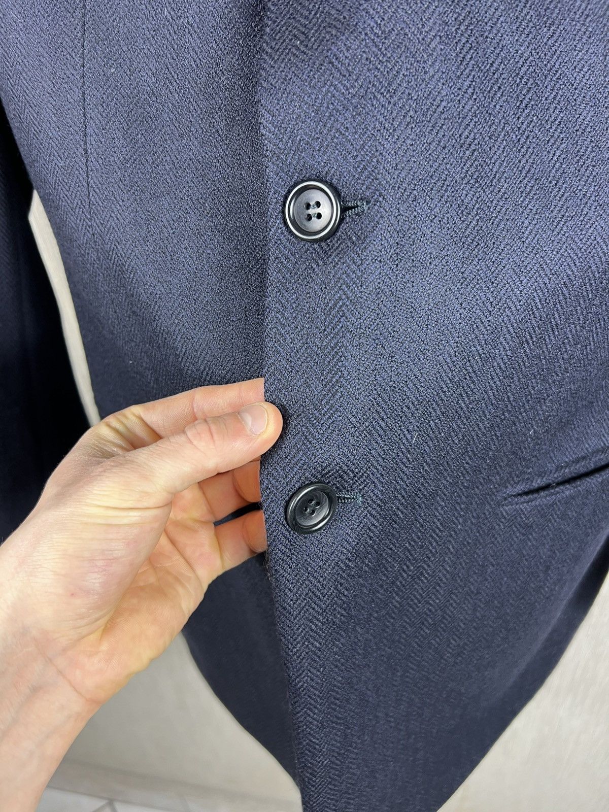 Armani Collezioni Giorgio Armani Collezioni wool herringbone blazer jacket Size US M / EU 48-50 / 2 - 12 Thumbnail