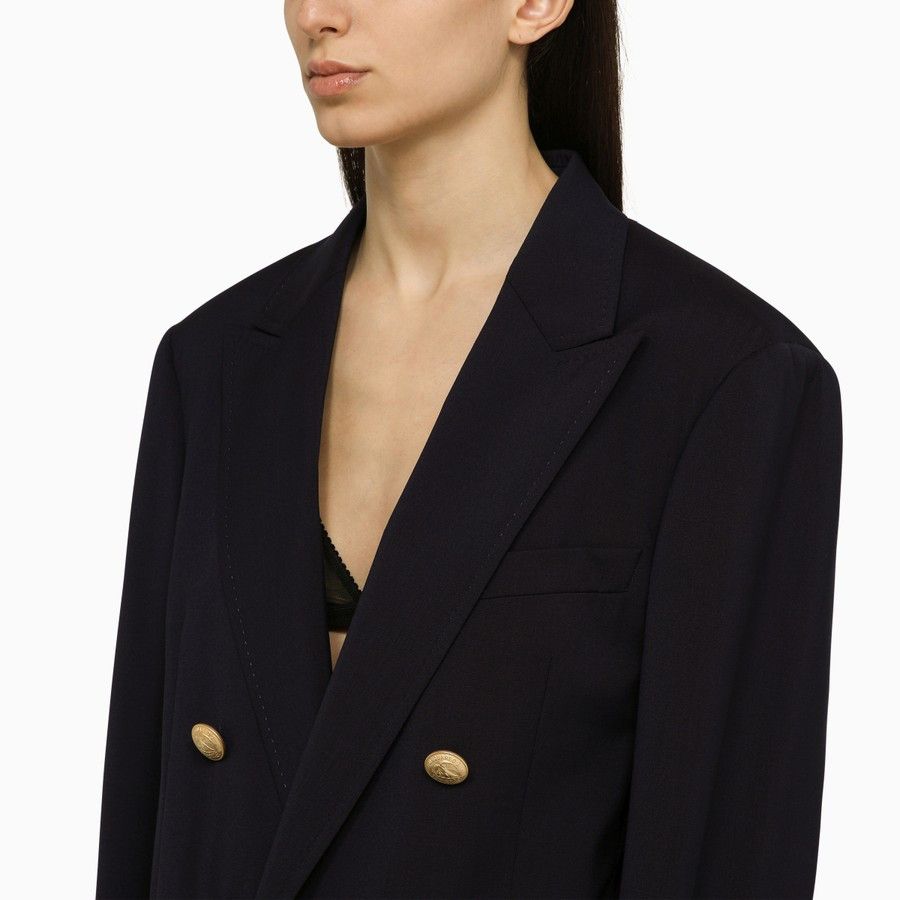 Dsquared2 o1d2blof0824 Double-breasted Wool Jacket in Navy Blue Size S / US 4 / IT 40 - 4 Thumbnail