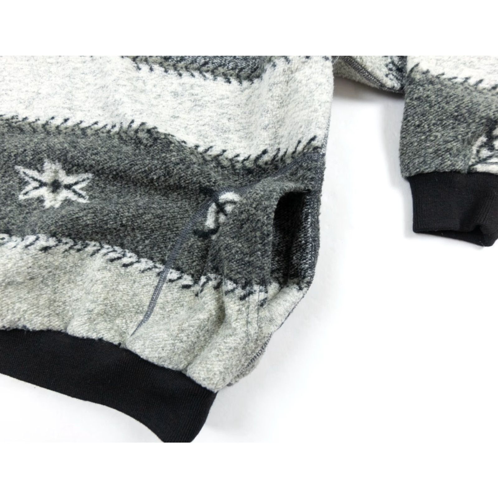 Vintage Straight Down Sweater 1/4 Zip Pullover Mens Small Gray Solid Knit Aztec Outdoor Size US S / EU 44-46 / 1 - 4 Thumbnail