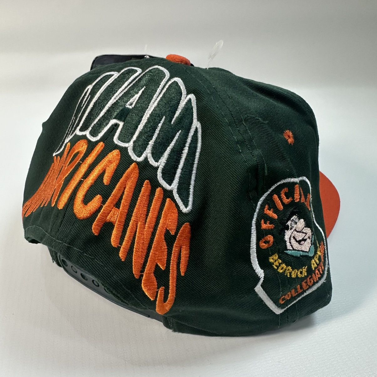 Cartoon Network 1993 The Flintstones x Miami Hurricanes Snapback Hat BWT Size ONE SIZE - 7 Thumbnail