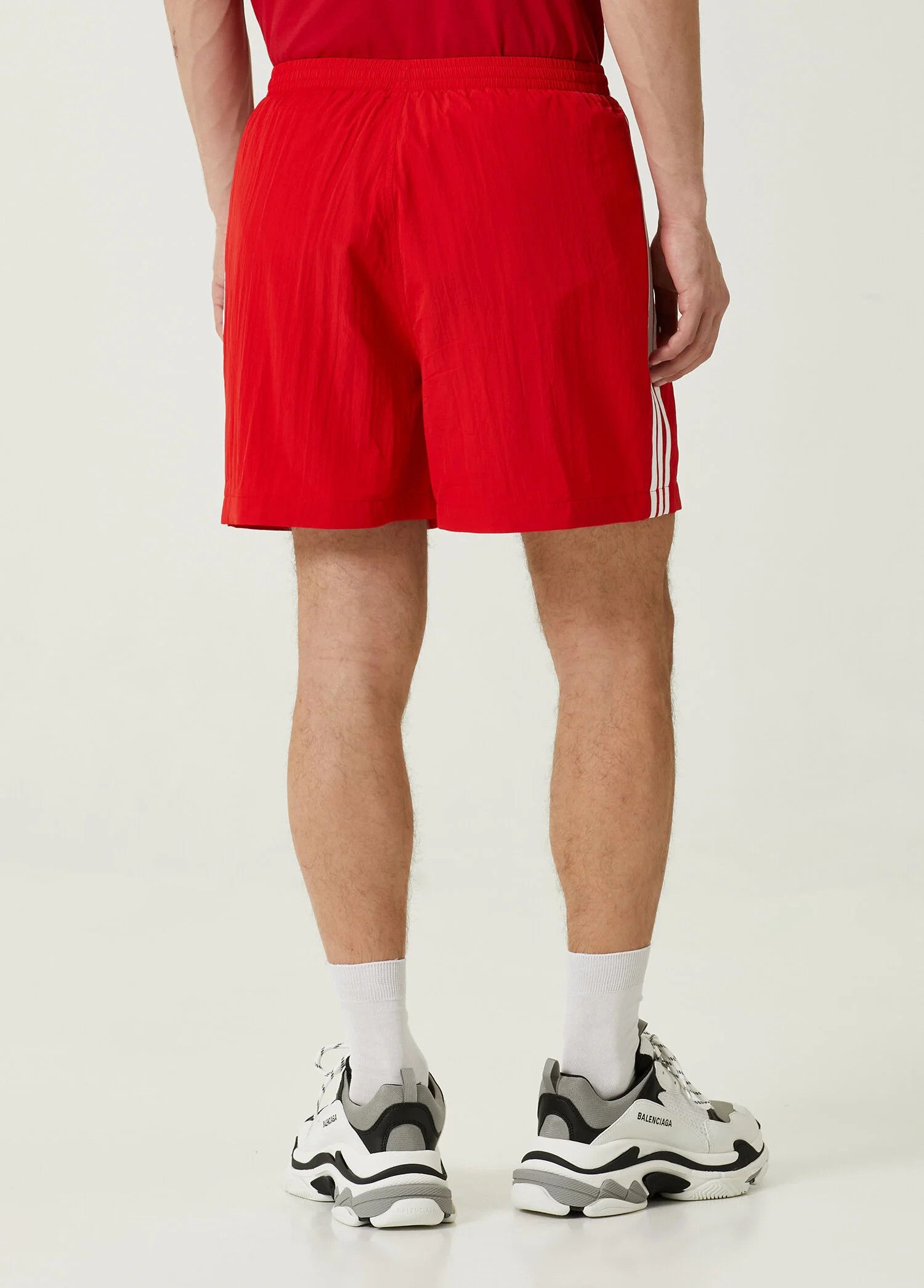 Adidas × Balenciaga BALENCIAGA X ADIDAS red technical fabric tracksuit shorts 34 Size US 34 / EU 50 - 3 Thumbnail