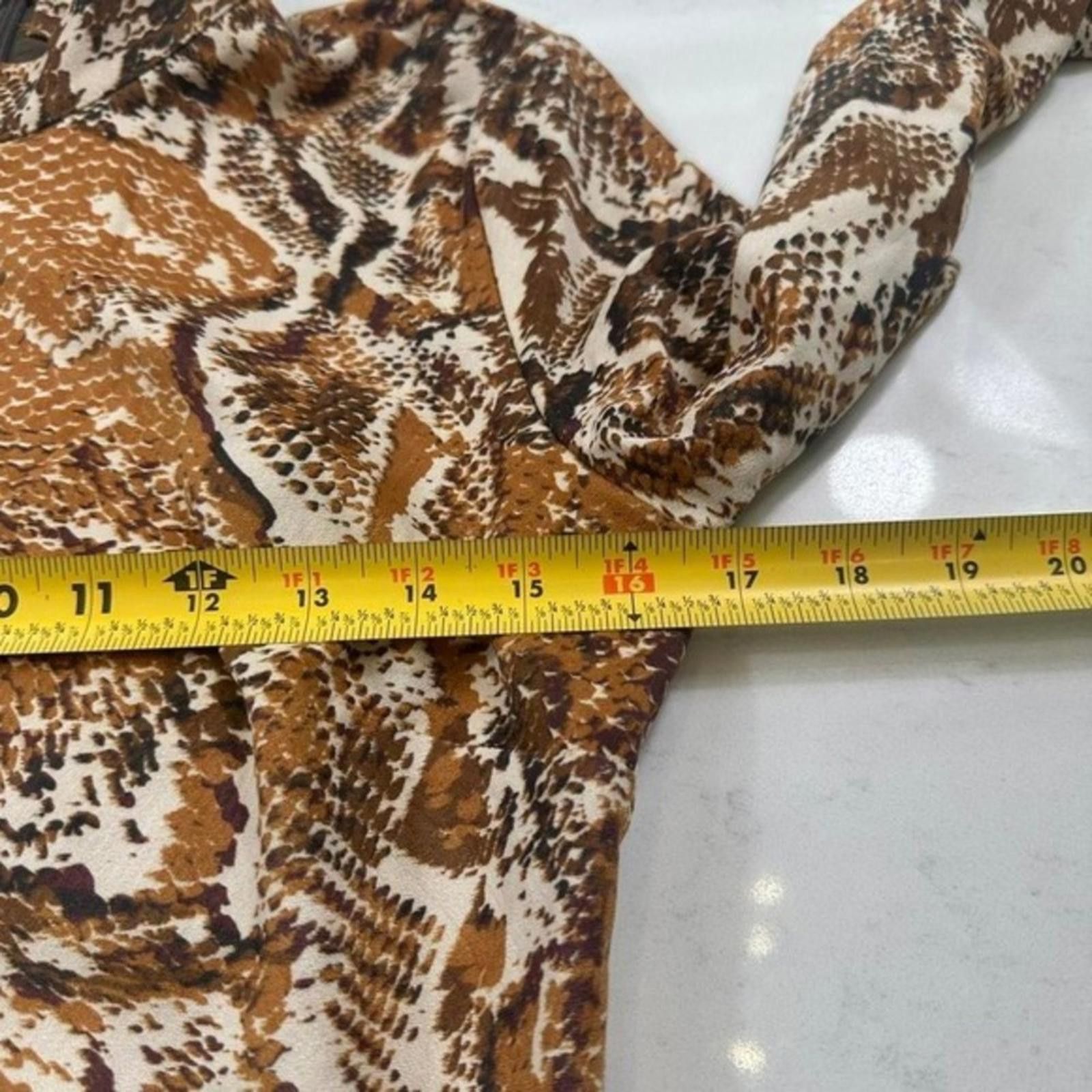 Georges Marciano NWOT Marciano Dress Women US 6 Hudson Tan Brown Snakeskin Size M / US 6-8 / IT 42-44 - 3 Thumbnail