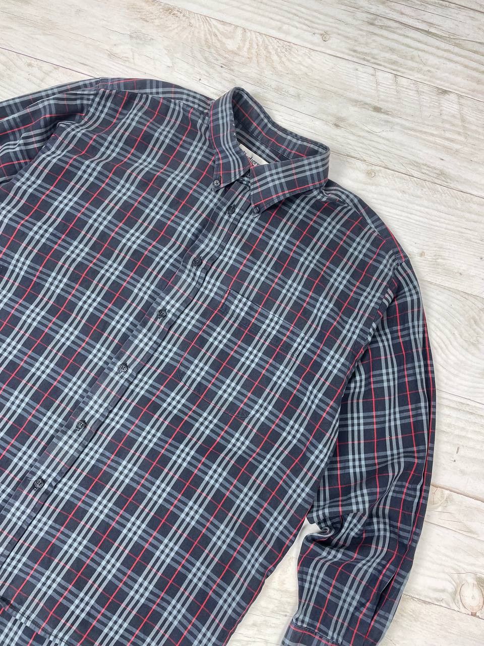 Burberry Burberrys Check Shirt Button Long Sleeve Size US XL / EU 56 / 4 - 2 Thumbnail