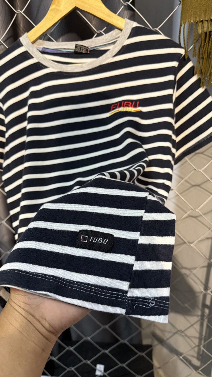 Fubu FUBU JEANS STRIPE TSHIRT LARGE Size US L / EU 52-54 / 3 - 4 Thumbnail