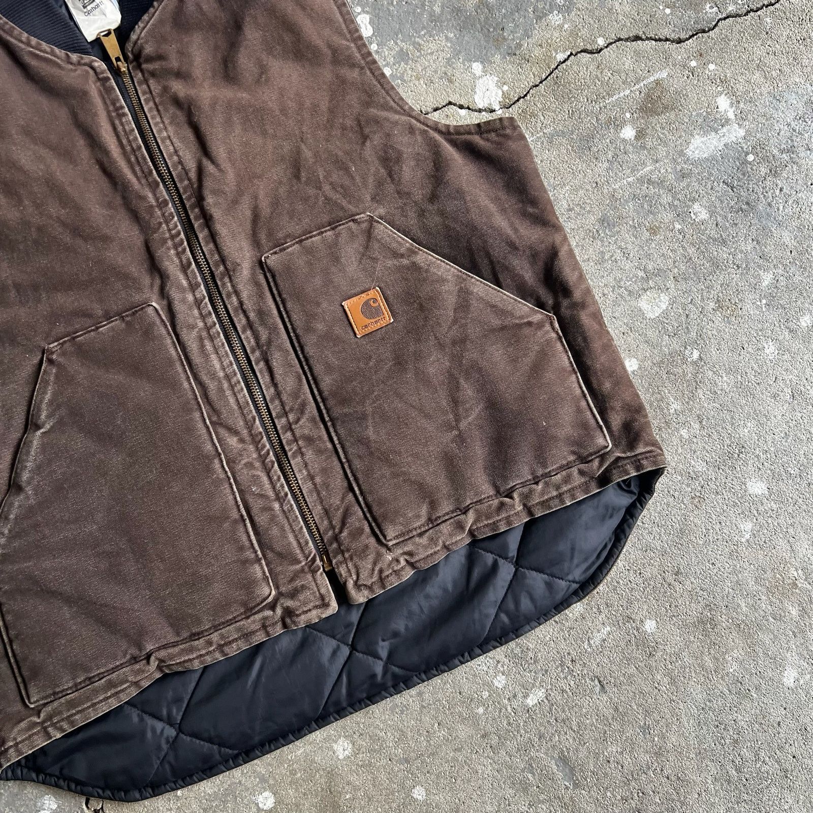 Carhartt × Vintage Carhartt V02 DKB brown work wear vest Size US L / EU 52-54 / 3 - 2 Thumbnail