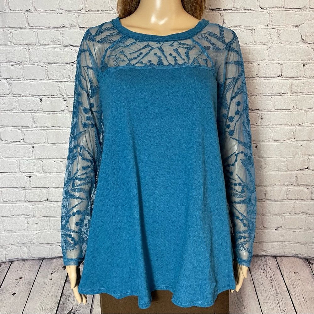 Free People NWT New Free People Sidney Embroidered Mixed Media Long Sle Size L / US 10 / IT 46 - 9 Thumbnail